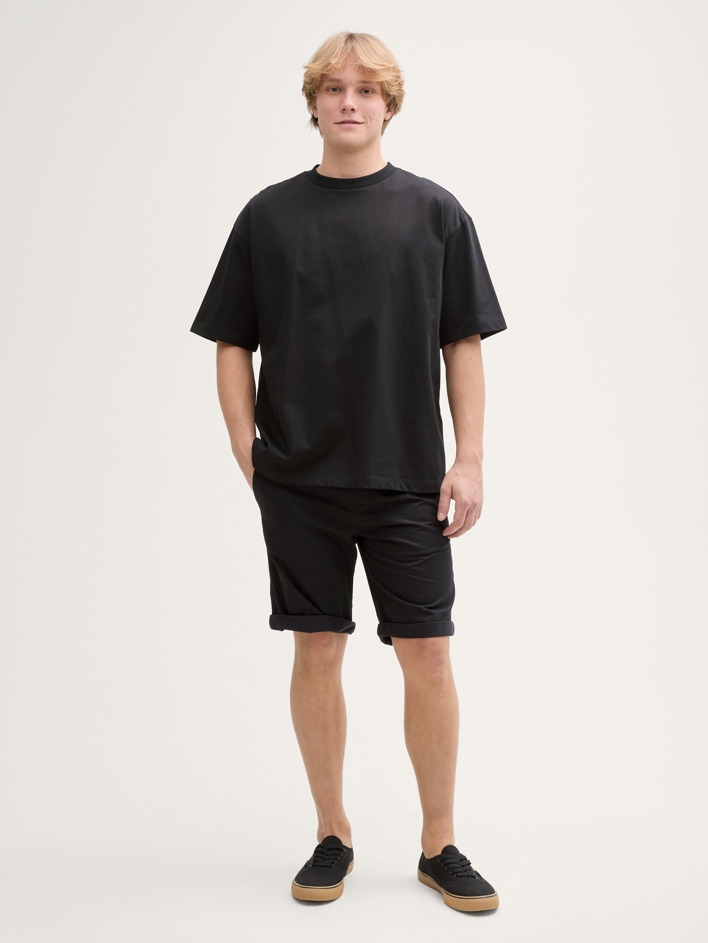 Tom Tailor_Regular Shorts with Elasticated Cotton Waistband_1044832_29999_01