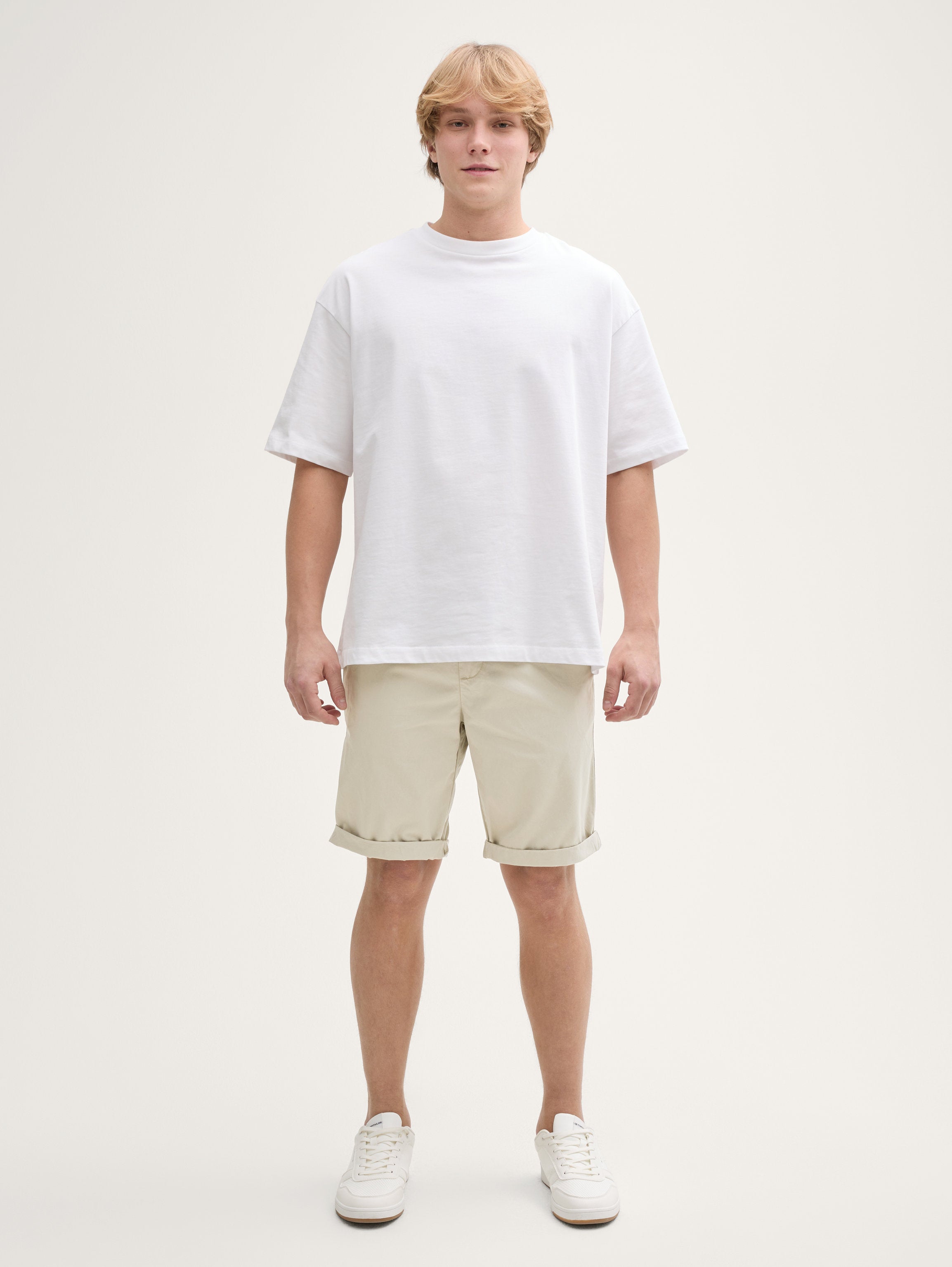 Tom Tailor_Regular Shorts with Elasticated Cotton Waistband_1044832_35723_01