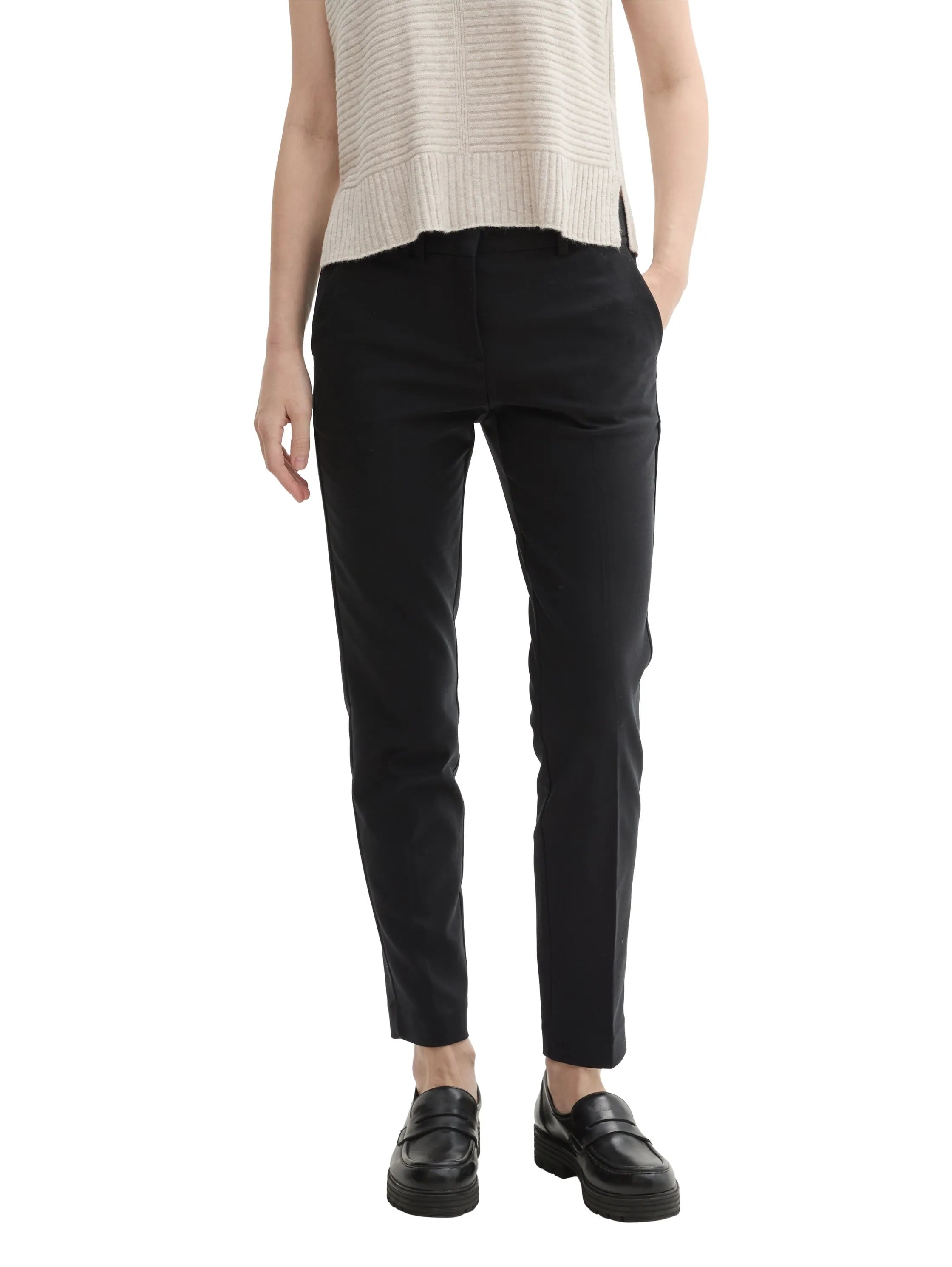 Tom Tailor Deep Black Women Ttmia Slim Trousers SKU: 1044864_14482 Image 01