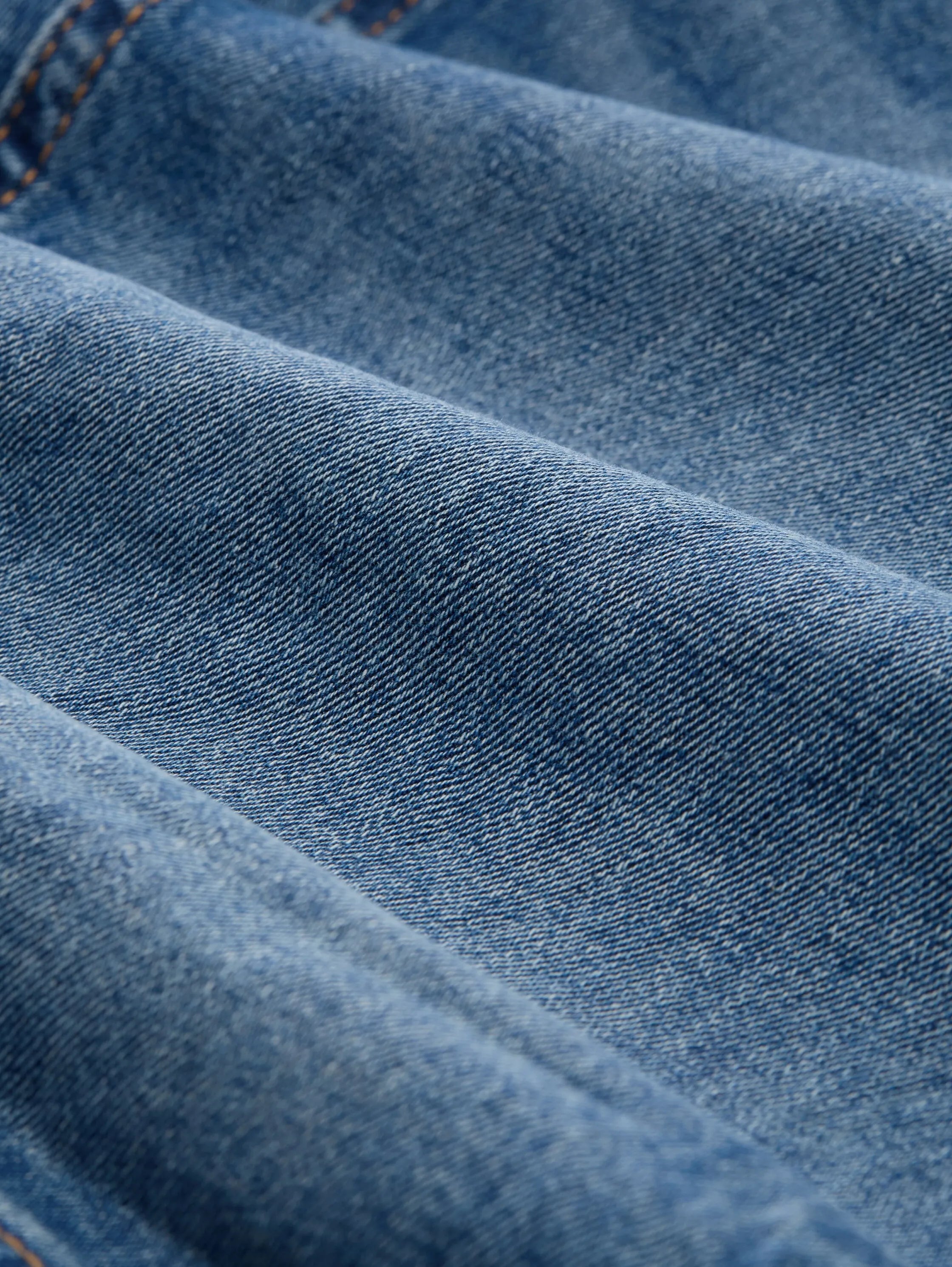 Tom Tailor Used Mid Stone Blue Denim Men Ttjosh Regular Slim Jeans Shorts SKU: 1044973_10119 Image 05