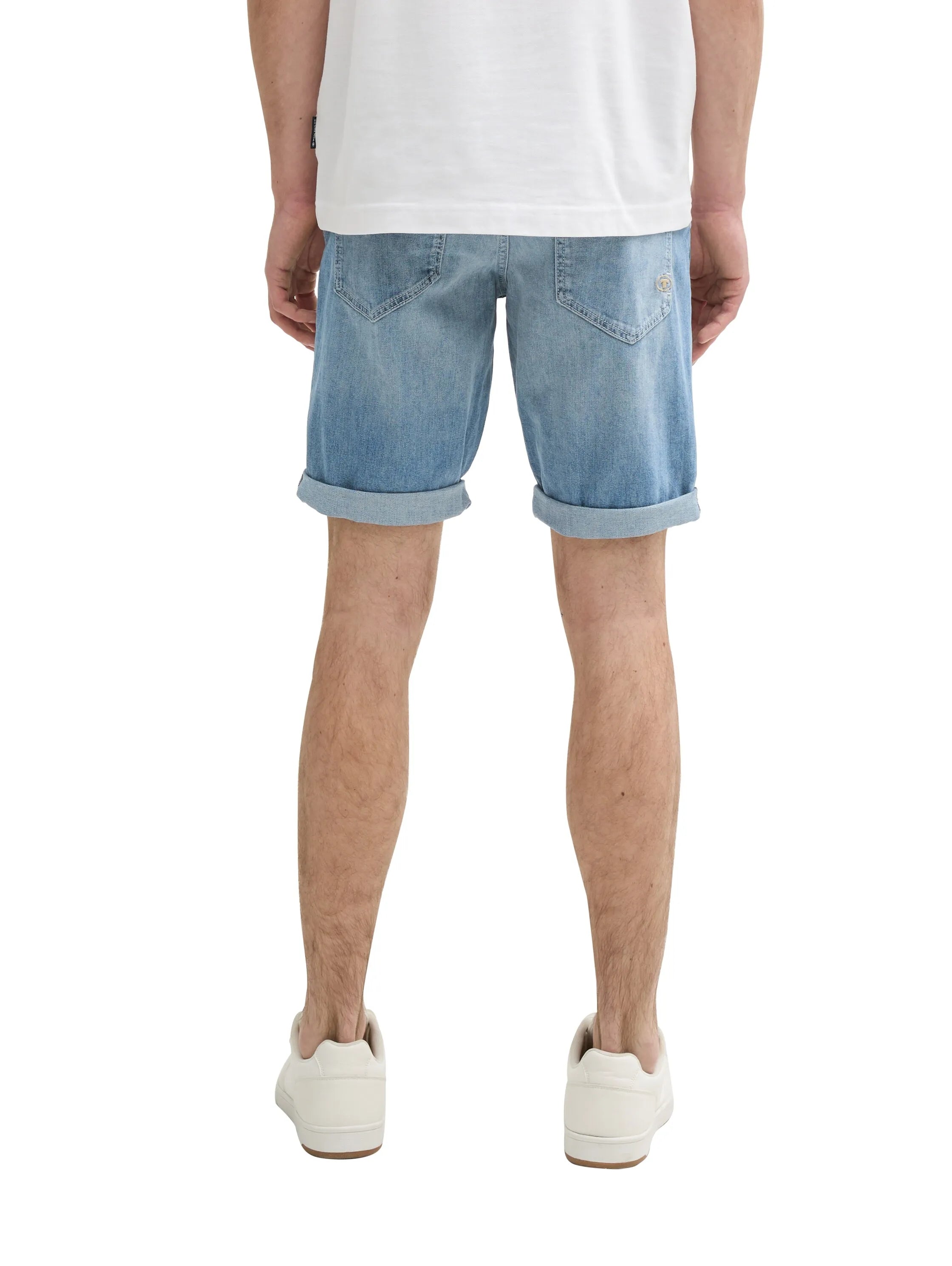 Tom Tailor Light Stone Blue Denim Men Ttjosh Regular Slim Jeans Shorts SKU: 1044973_10142 Image 02