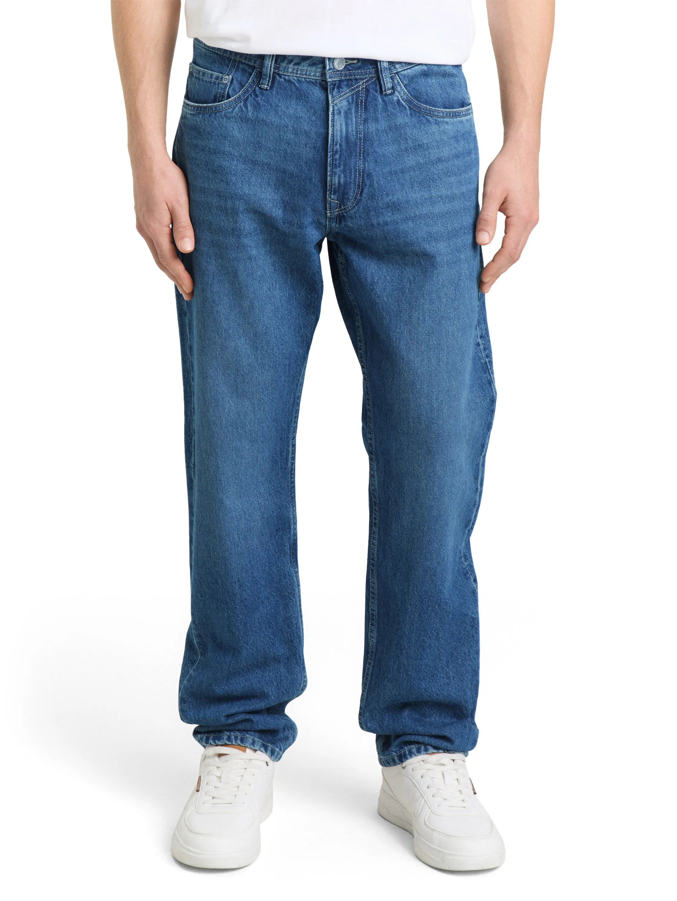 Denim Tom Tailor Used Mid Stone Blue Denim Men Ttwaylen Relaxed Jeans SKU: 1044988_10119 Image 01