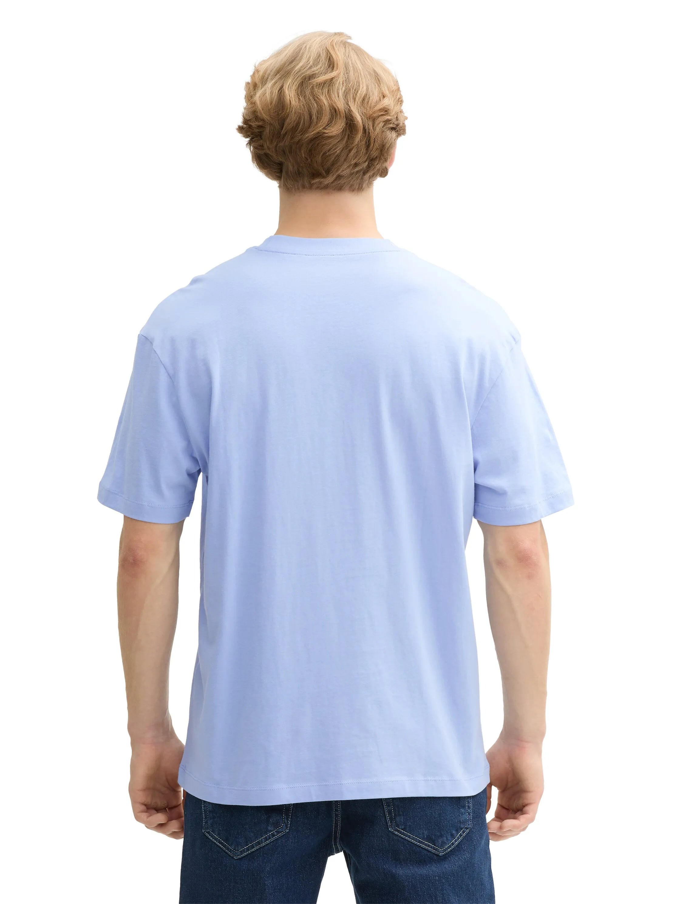 Denim Tom Tailor Brunnera Blue Men Relaxed Fit Cotton T-Shirt SKU: 1045021_11486 Image 02