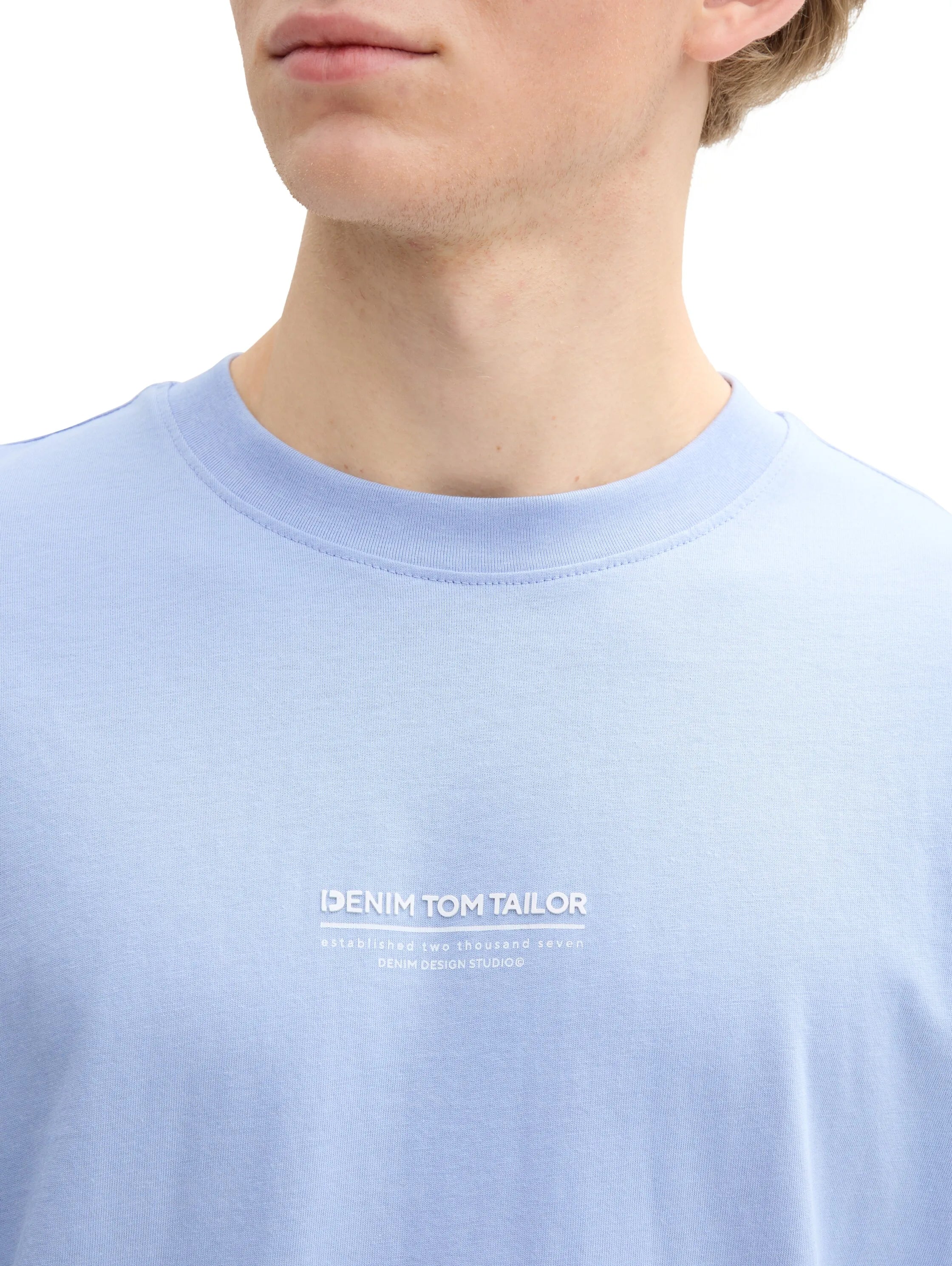 Denim Tom Tailor Brunnera Blue Men Relaxed Fit Cotton T-Shirt SKU: 1045021_11486 Image 03
