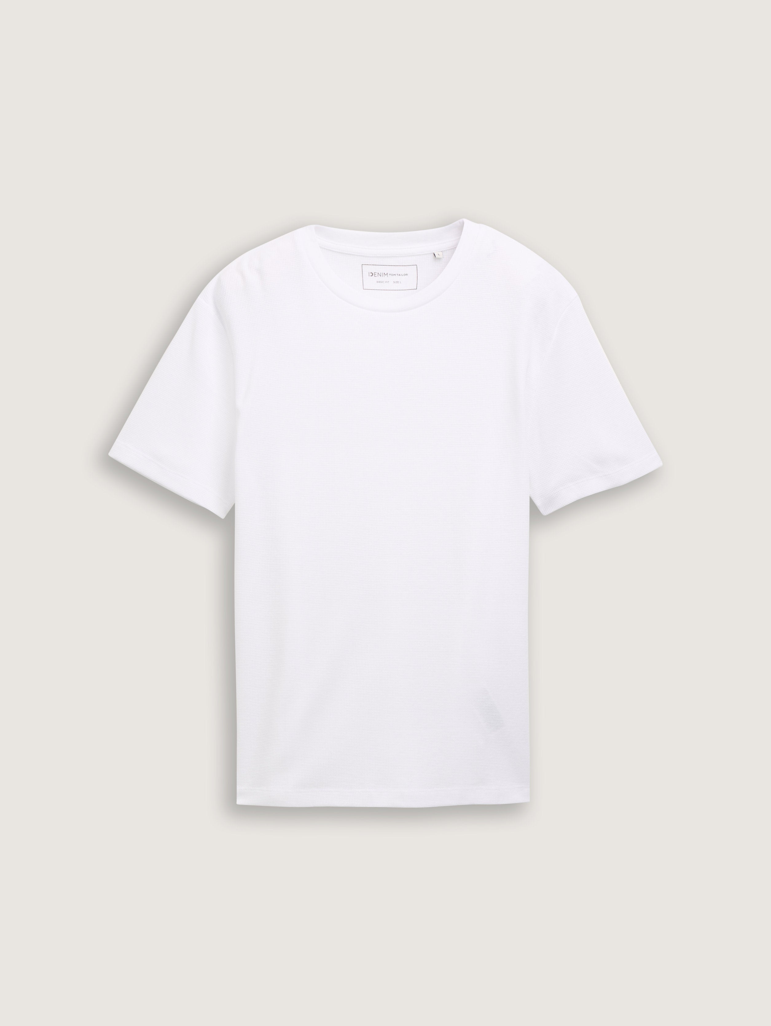 Tom Tailor_Basic T-Shirt with Waffle Texture_1045032_20000_06