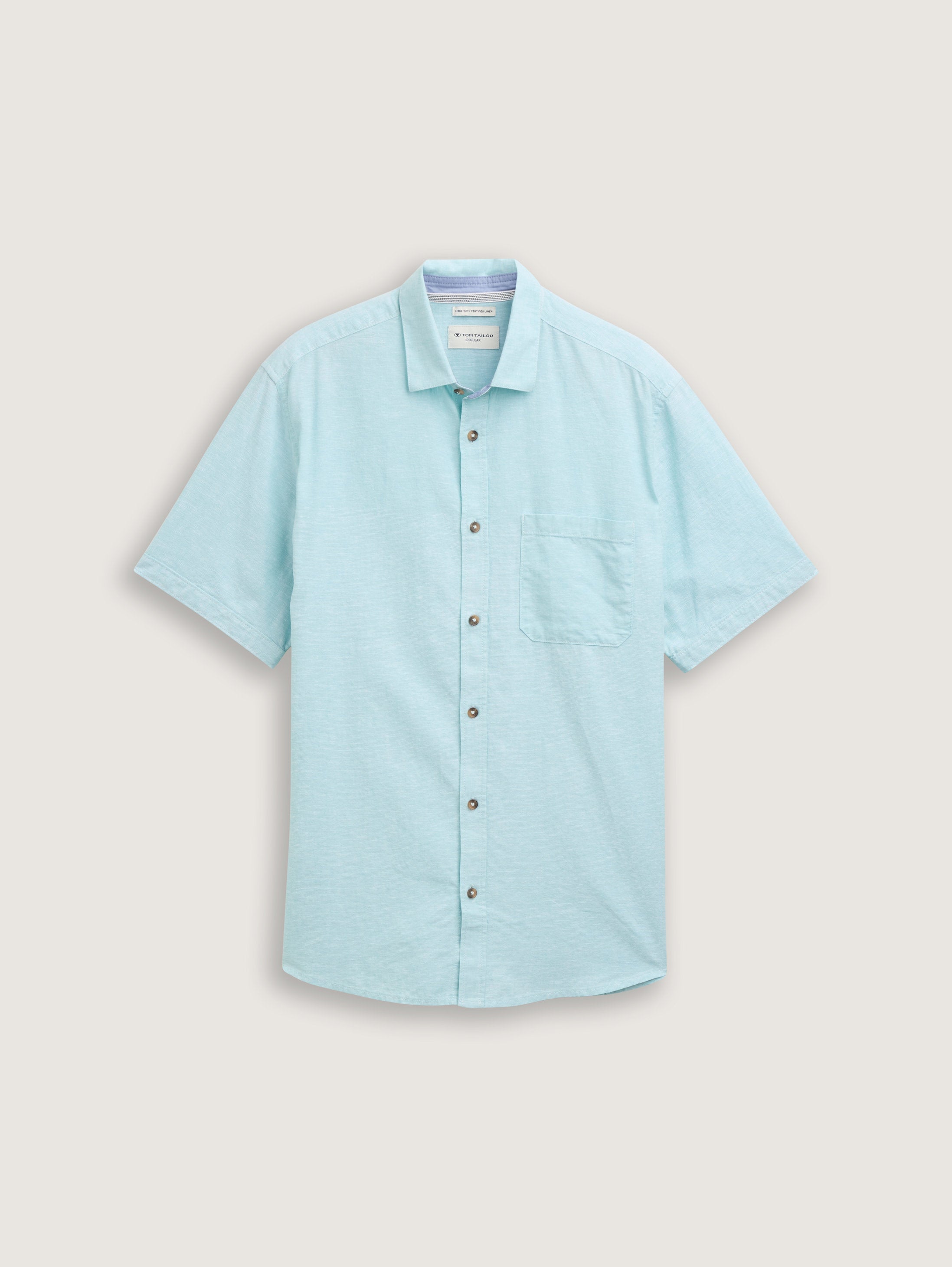 Tom Tailor_Regular Fit Short Sleeve Shirt with Linen Content_1045098_37198_06
