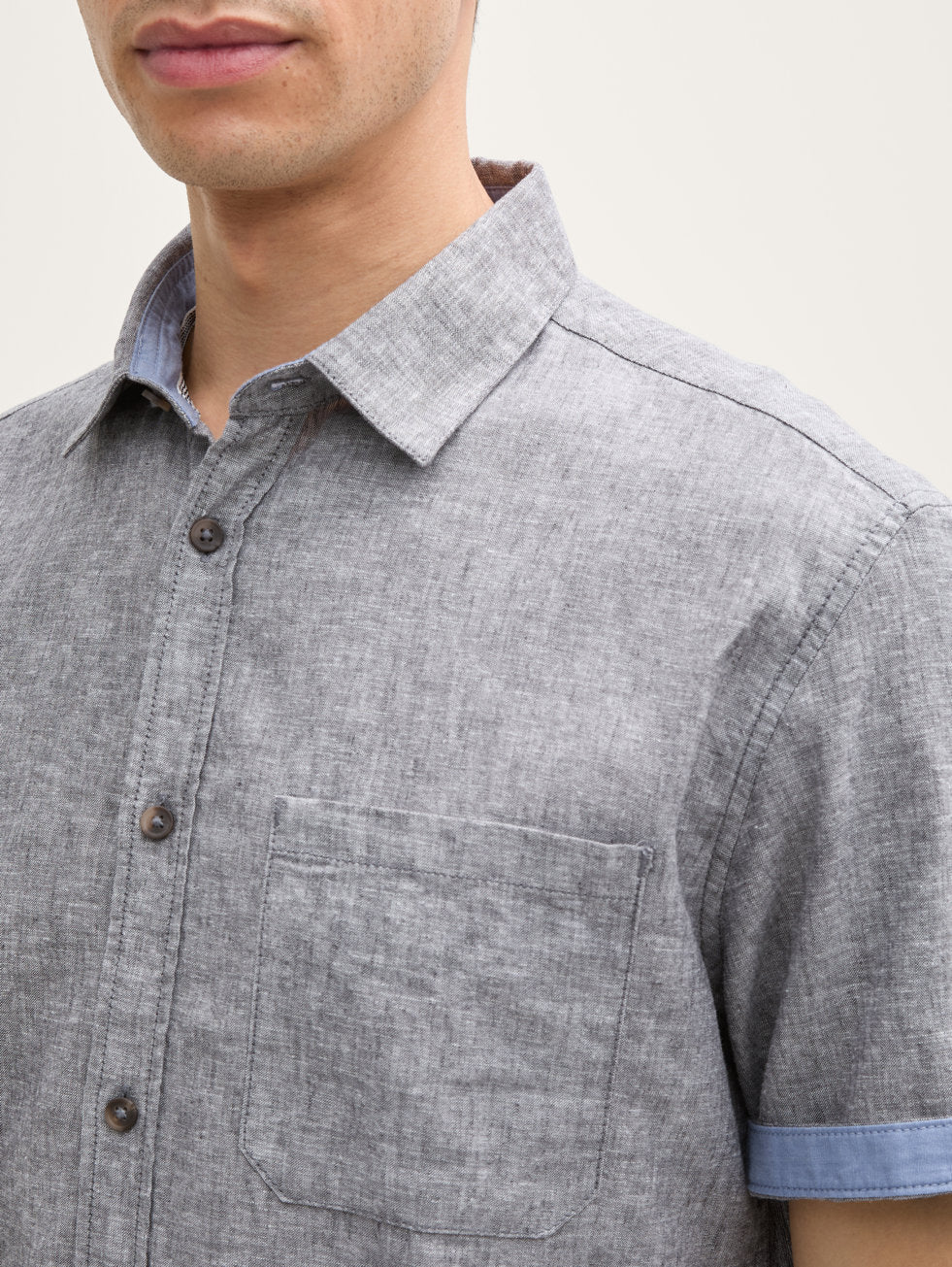 Tom Tailor_Regular Fit Short Sleeve Shirt with Linen Content_1045098_37200_04