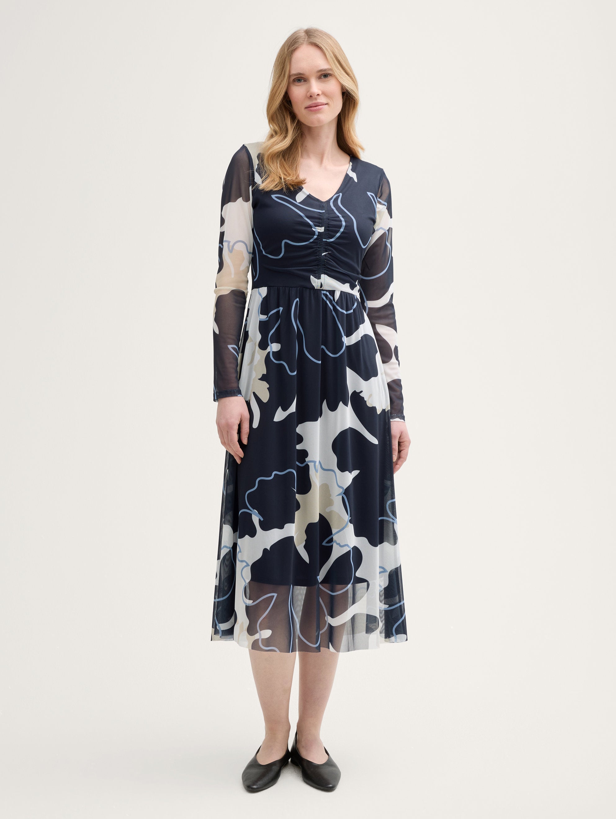 Tom Tailor_Midi Mesh Dress with Ruffles_1045308_37124_01