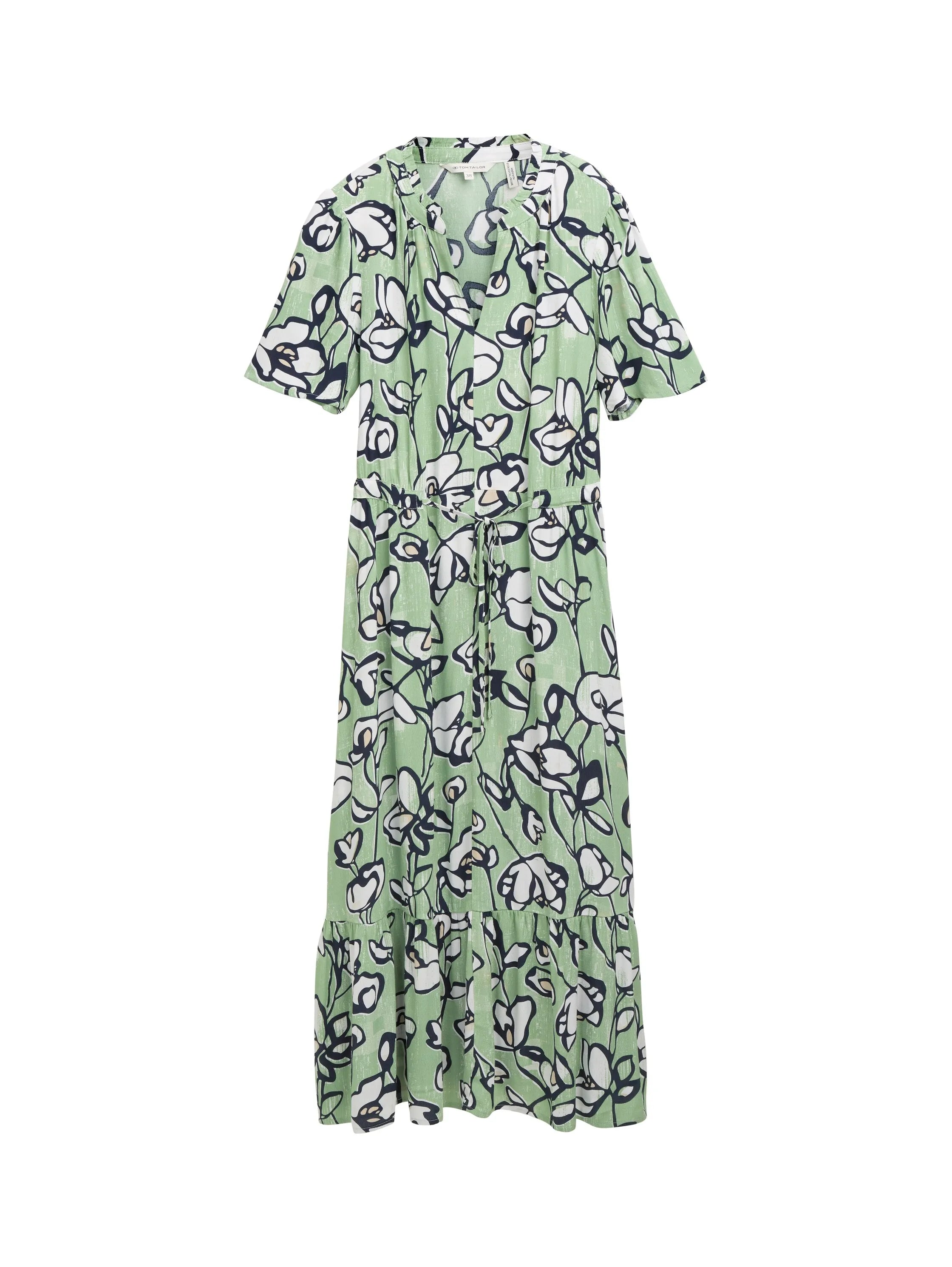 Tom Tailor Fresh Spring Floral Design Women Maxi Dress with Pattern SKU: 1045310_37120 Image 06