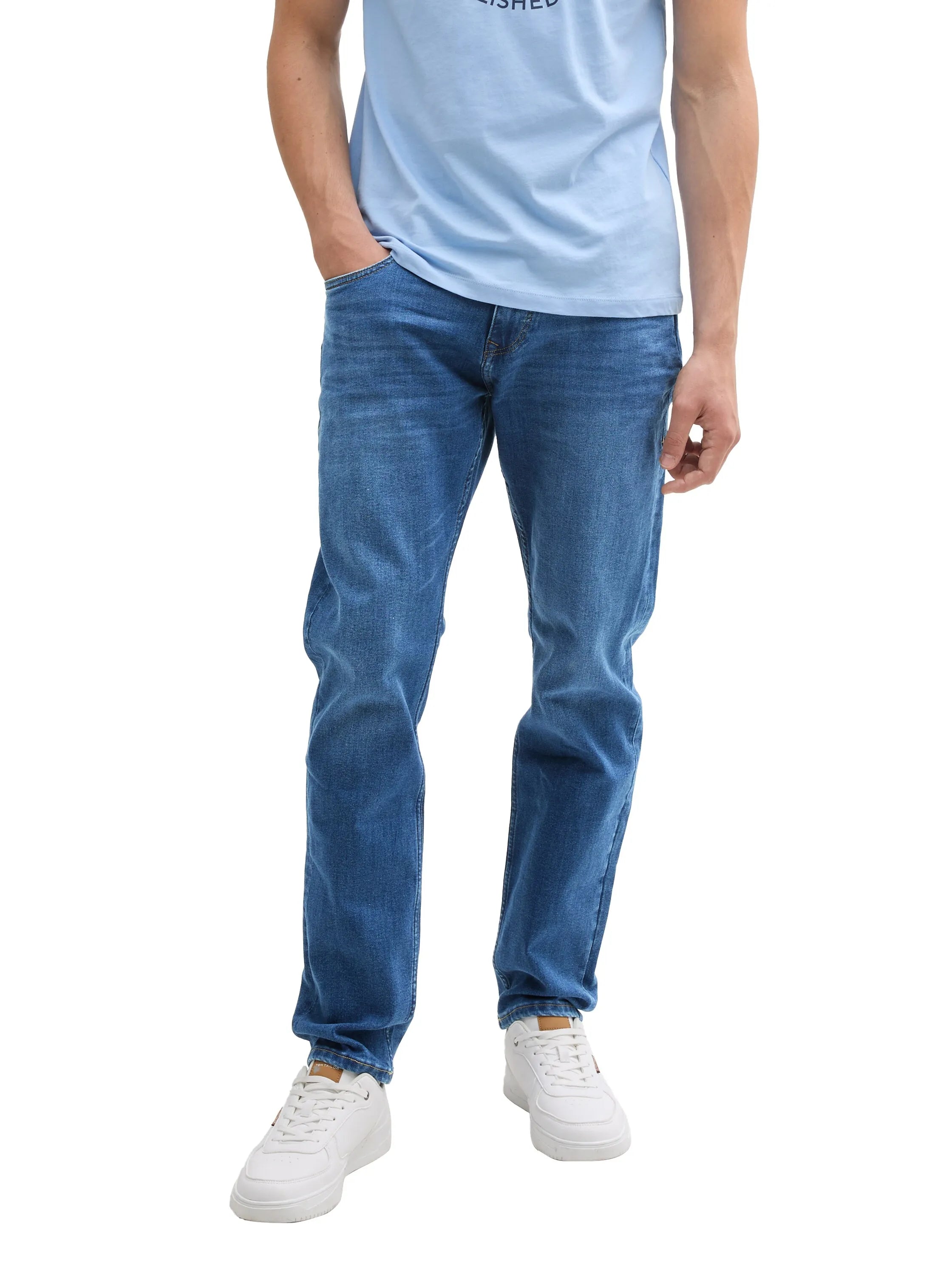 Tom Tailor Used Mid Stone Blue Denim Men Ttpiers Slim Jeans SKU: 1045757_10119 Image 01