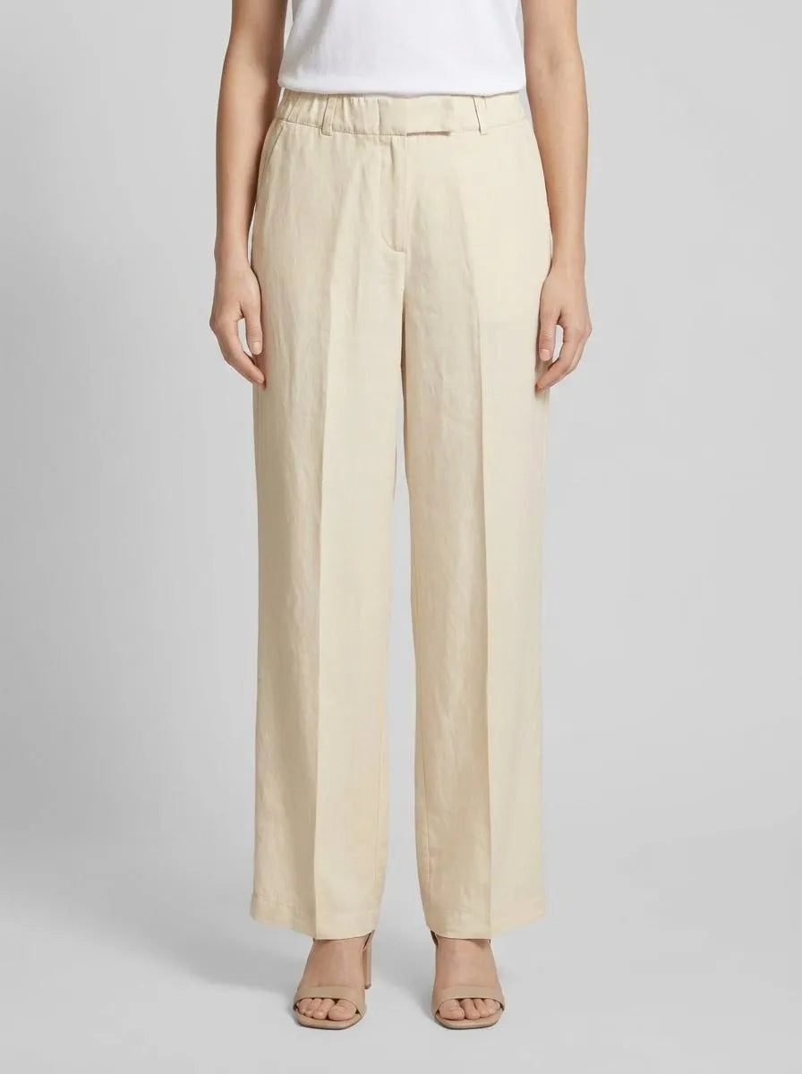 Tom Tailor Summer Beige Women Ttlea Wide Leg Trousers with Linen Content SKU: 1045768_21650 Image 00
