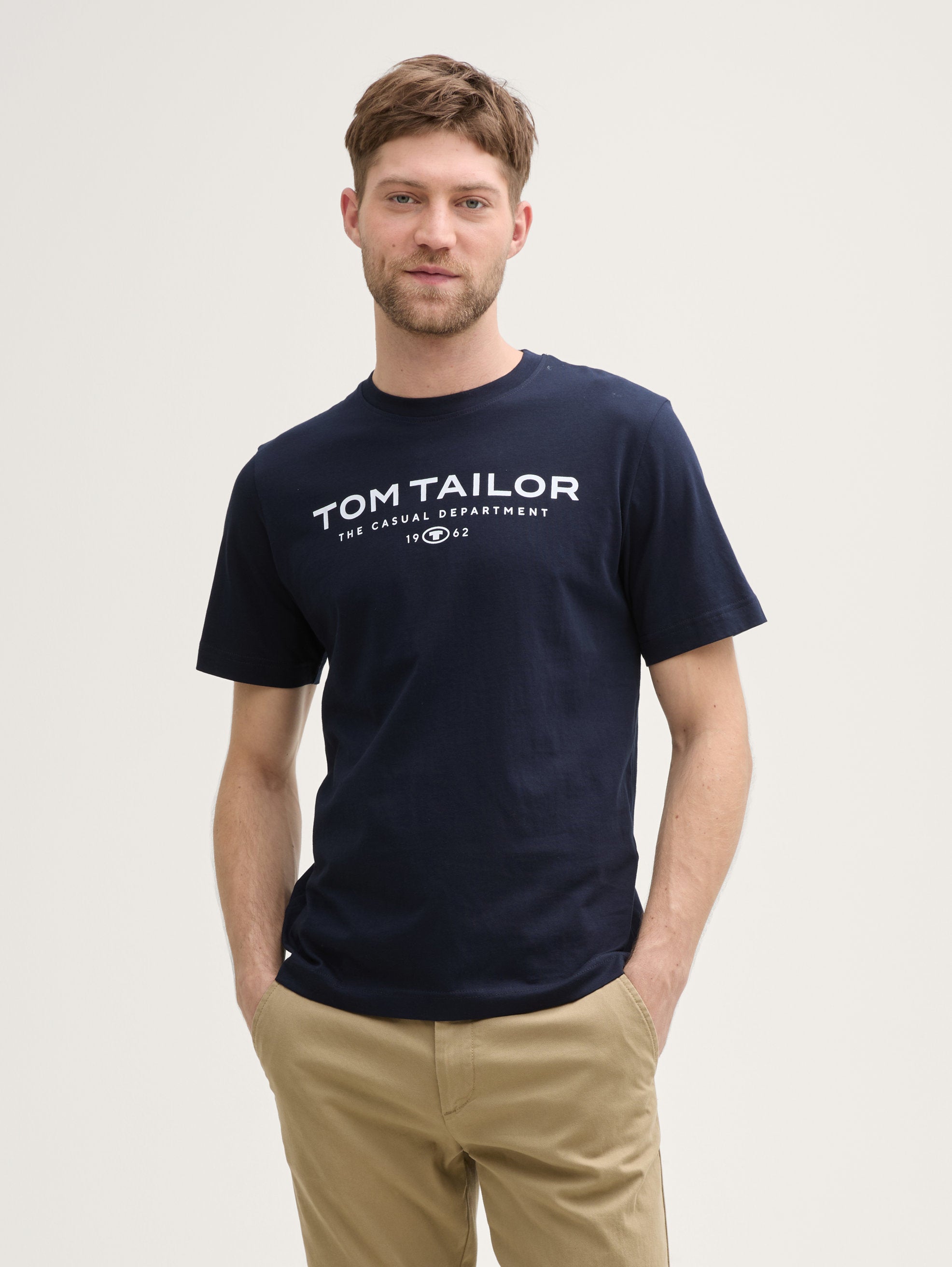Tom Tailor_Cotton T-Shirt with Logo Print_1045773_10668_01