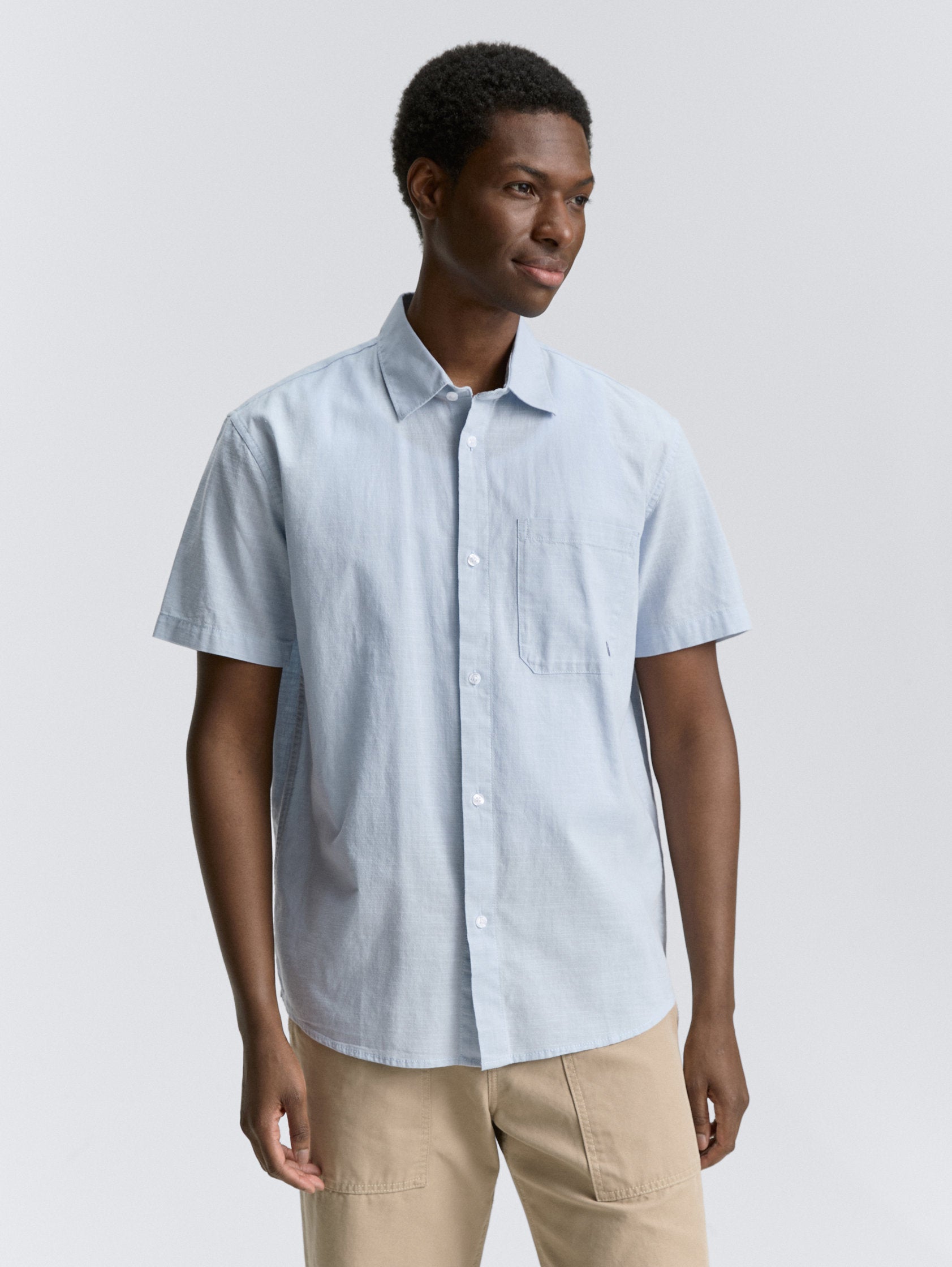 Tom Tailor_Relaxed Fit Short Sleeve Shirt with Breast Pocket_1045977_13302_01