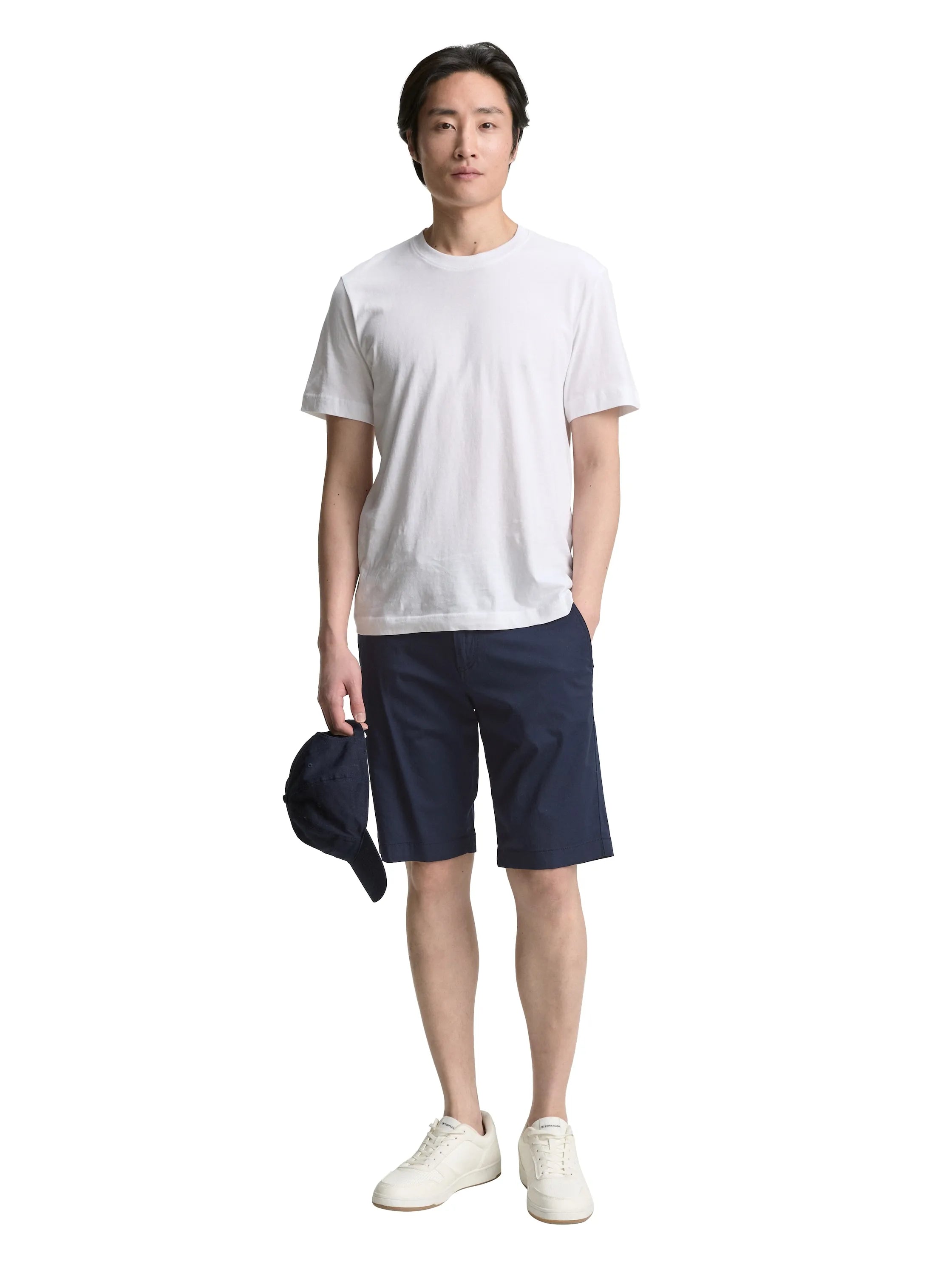 Tom Tailor Sky Captain Blue Men Lightweight Chino Shorts with Drawstring SKU: 1046149_10668 Image 04