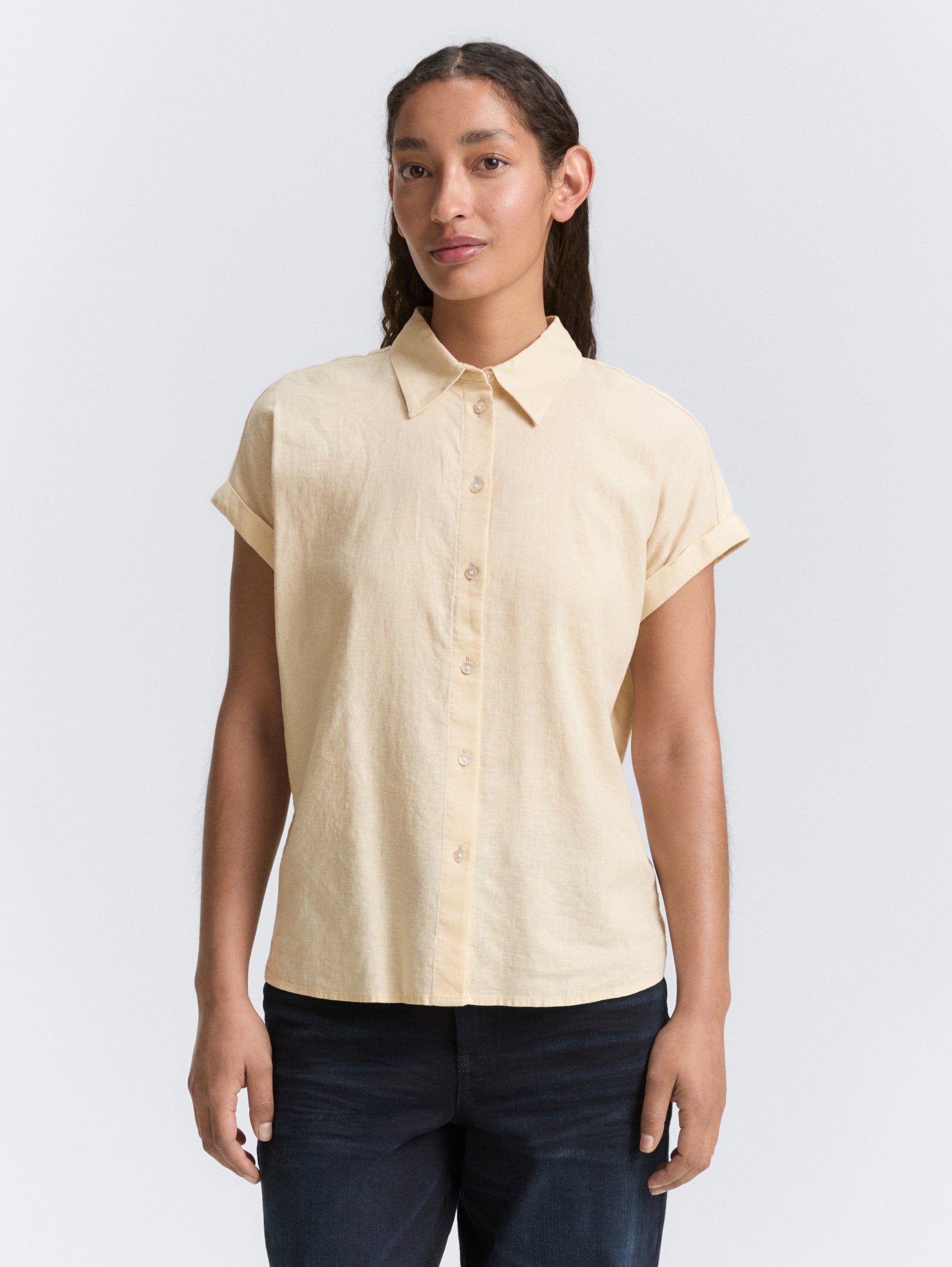 Tom Tailor_Loose Fit Blouse with Linen Content_1046207_37762_01