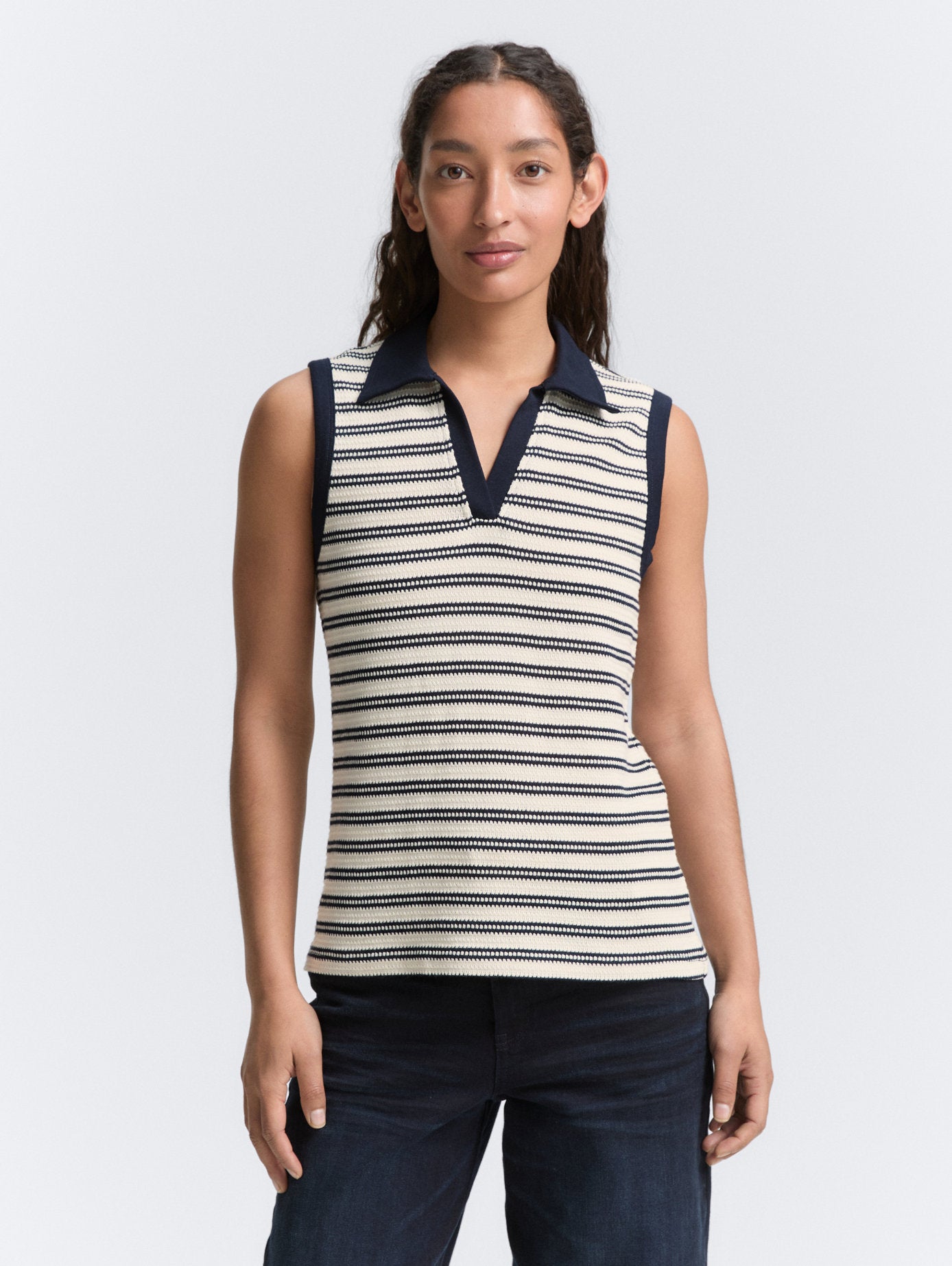 Tom Tailor_Knitted Top with Polo Collar_1046412_37997_01