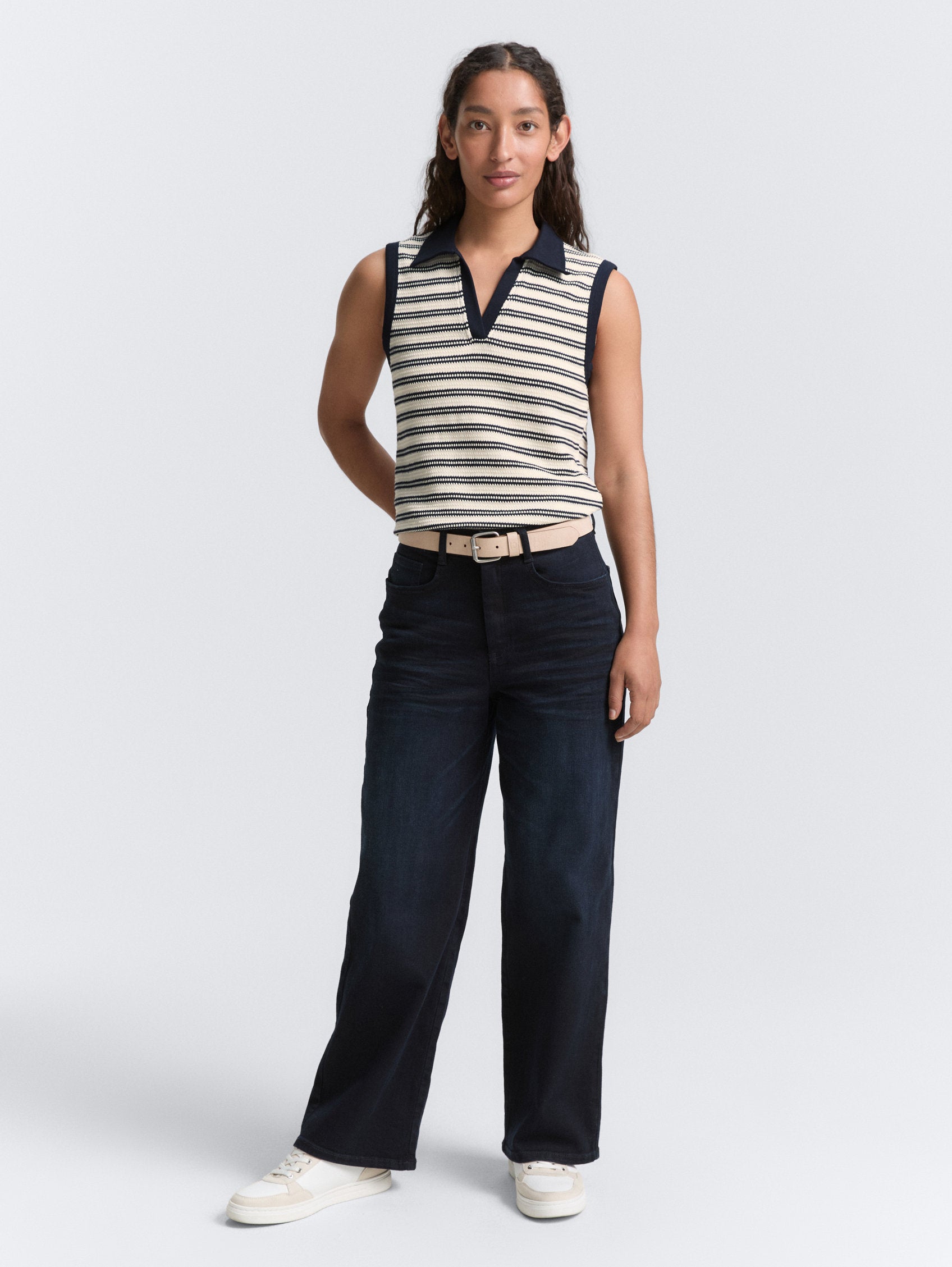 Tom Tailor_Knitted Top with Polo Collar_1046412_37997_02