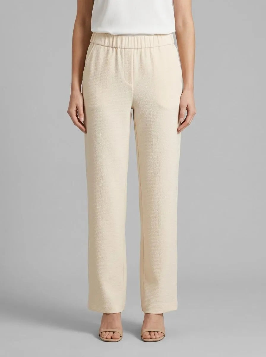 Tom Tailor Champagne Women Ttlea Seersucker Straight Trousers SKU: 1046499_37762 Image 00