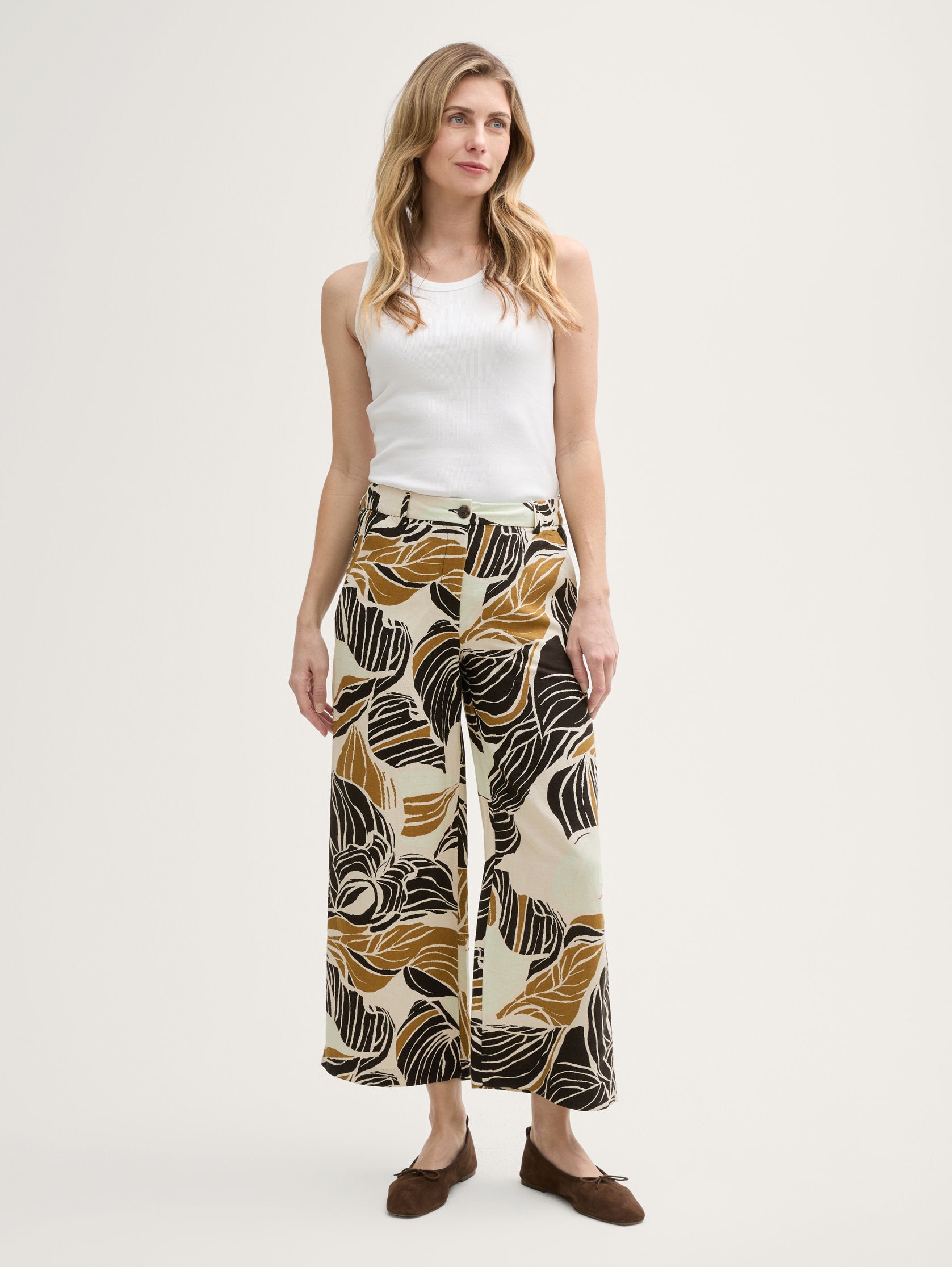 Tom Tailor_Culotte Trousers with Linen Content_1046507_37999_01