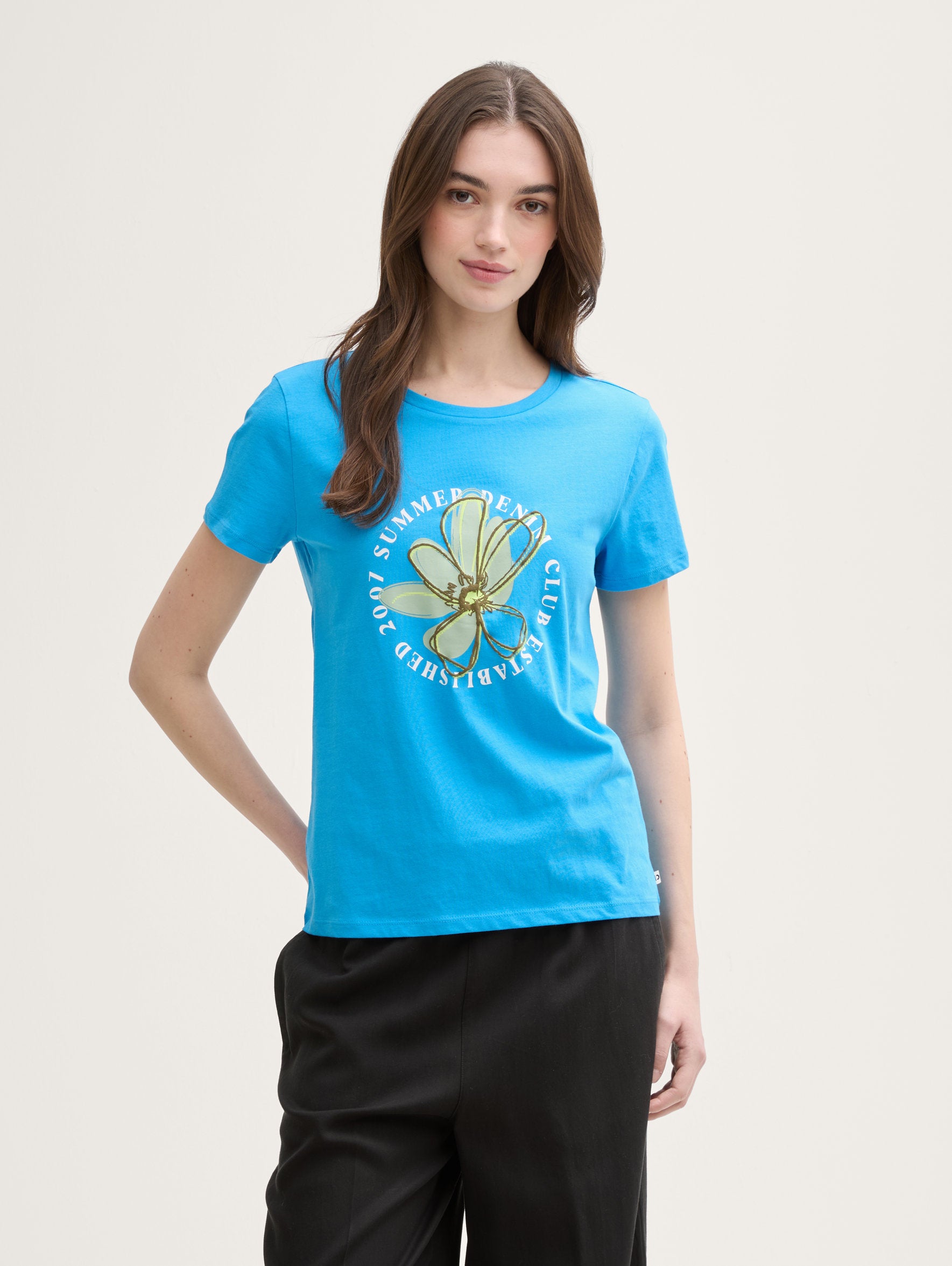 Tom Tailor_T-Shirt with Floral Print_1046547_26546_01