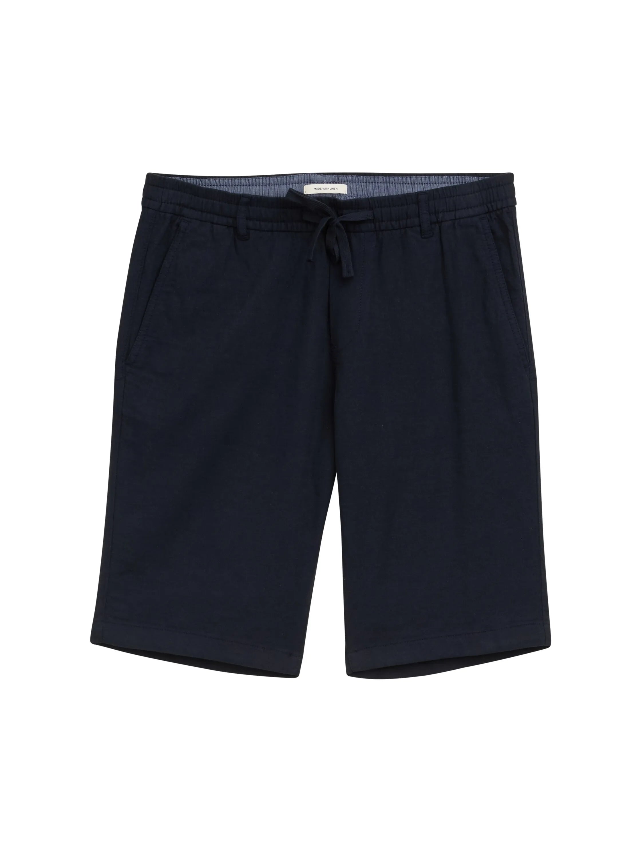 Tom Tailor Sky Captain Blue Men Regular Fit Shorts with Linen Content SKU: 1046813_10668 Image 06