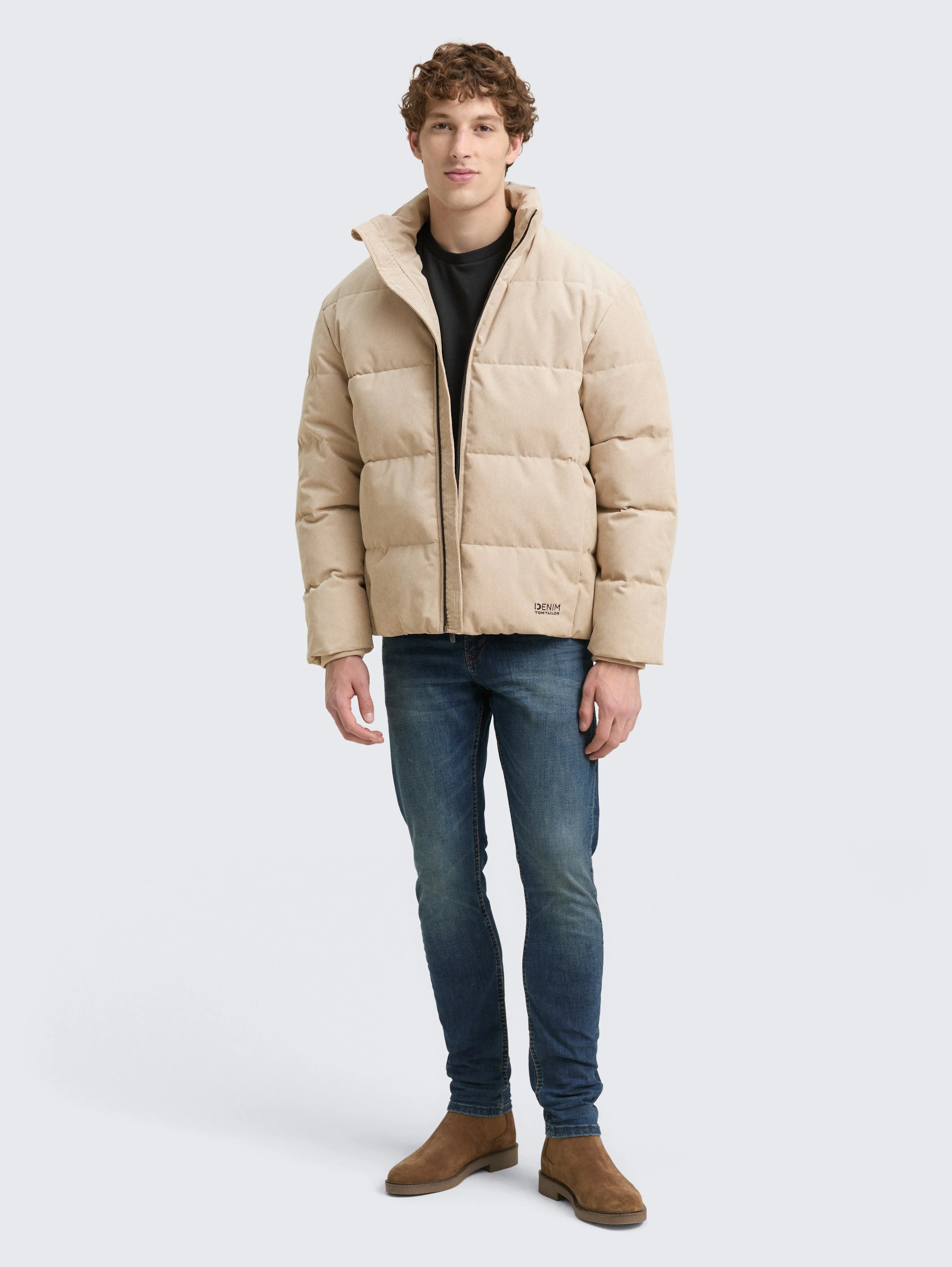 Tom Tailor_0_Corduroy Puffer Jacket with Stand-Up Collar_1046916_11032_01