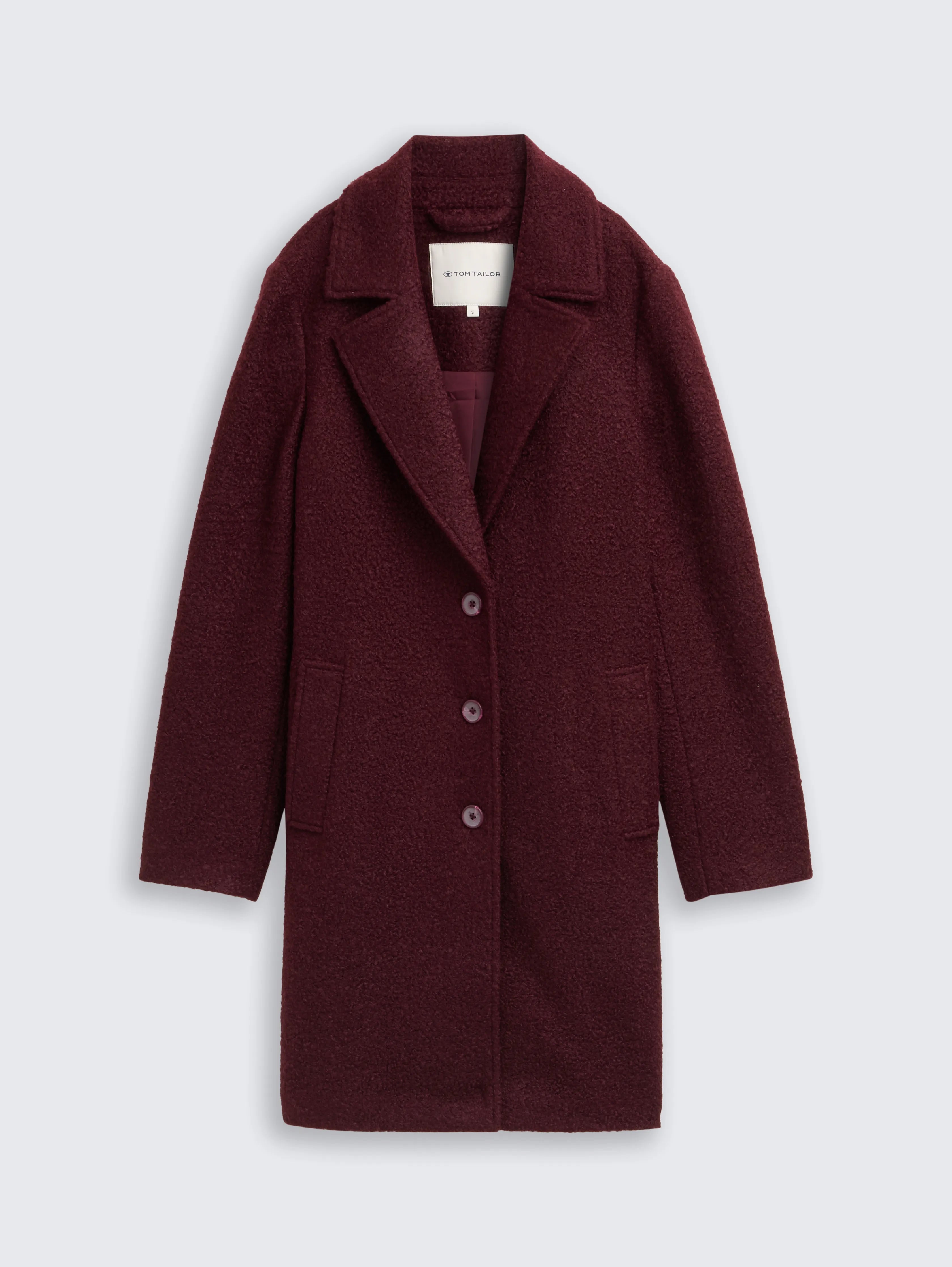 Tom Tailor_0_BouclŽ Coat with Lapel Collar_1047055_14405_01
