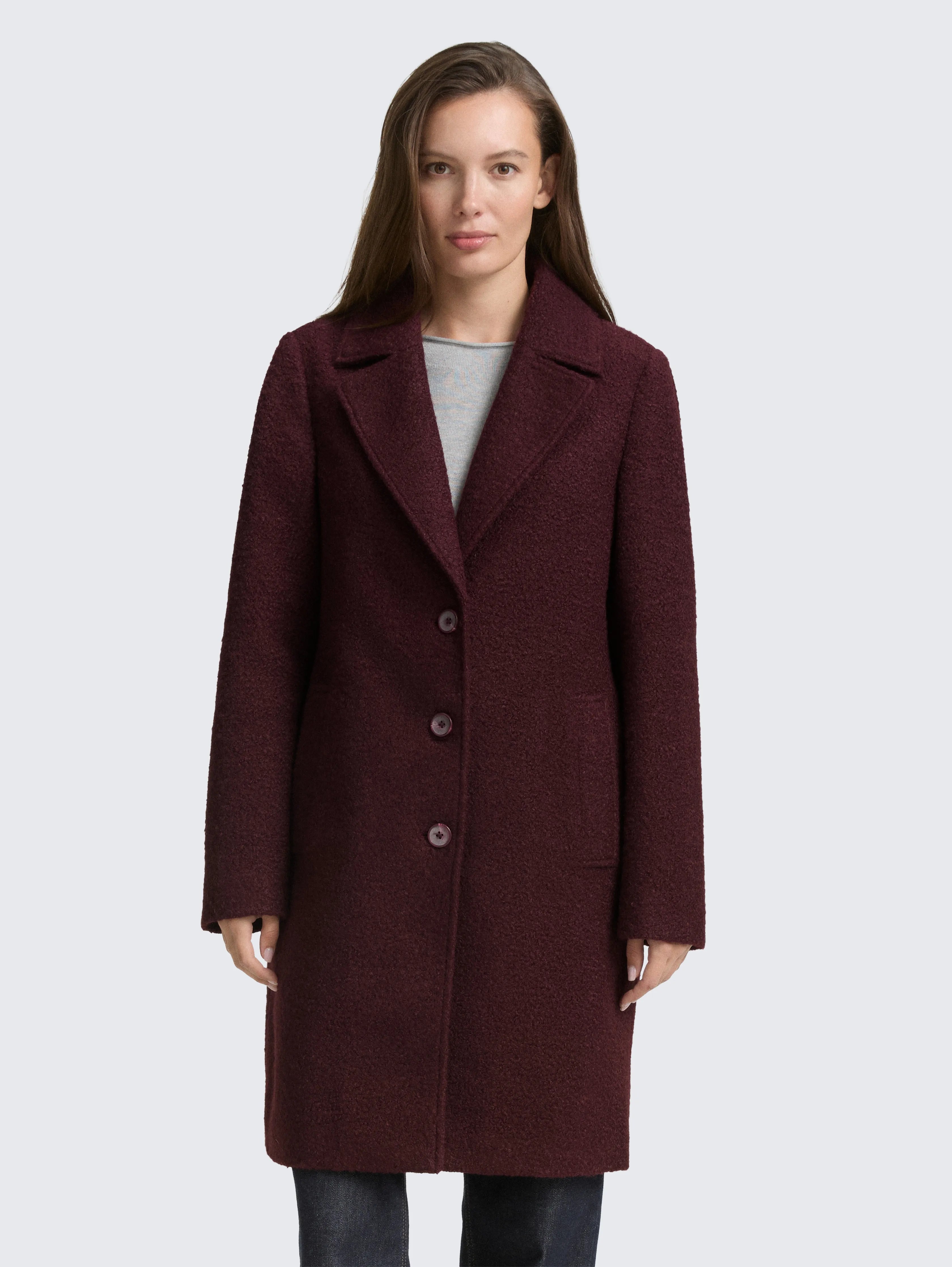 Tom Tailor_0_BouclŽ Coat with Lapel Collar_1047055_14405_02