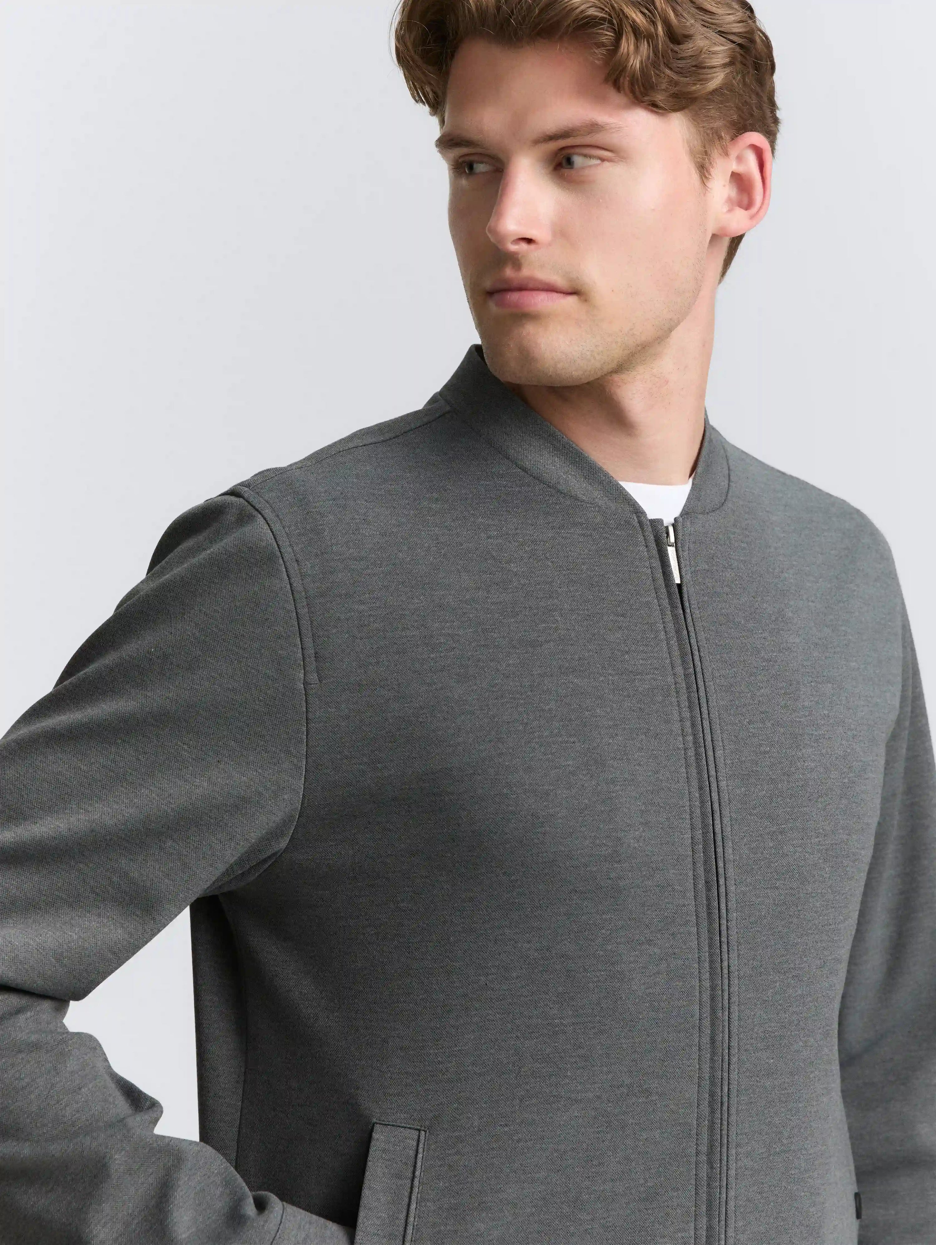 Tom Tailor_0_PiquŽ Blouson Jacket with Bomber Collar_1047274_38807_05