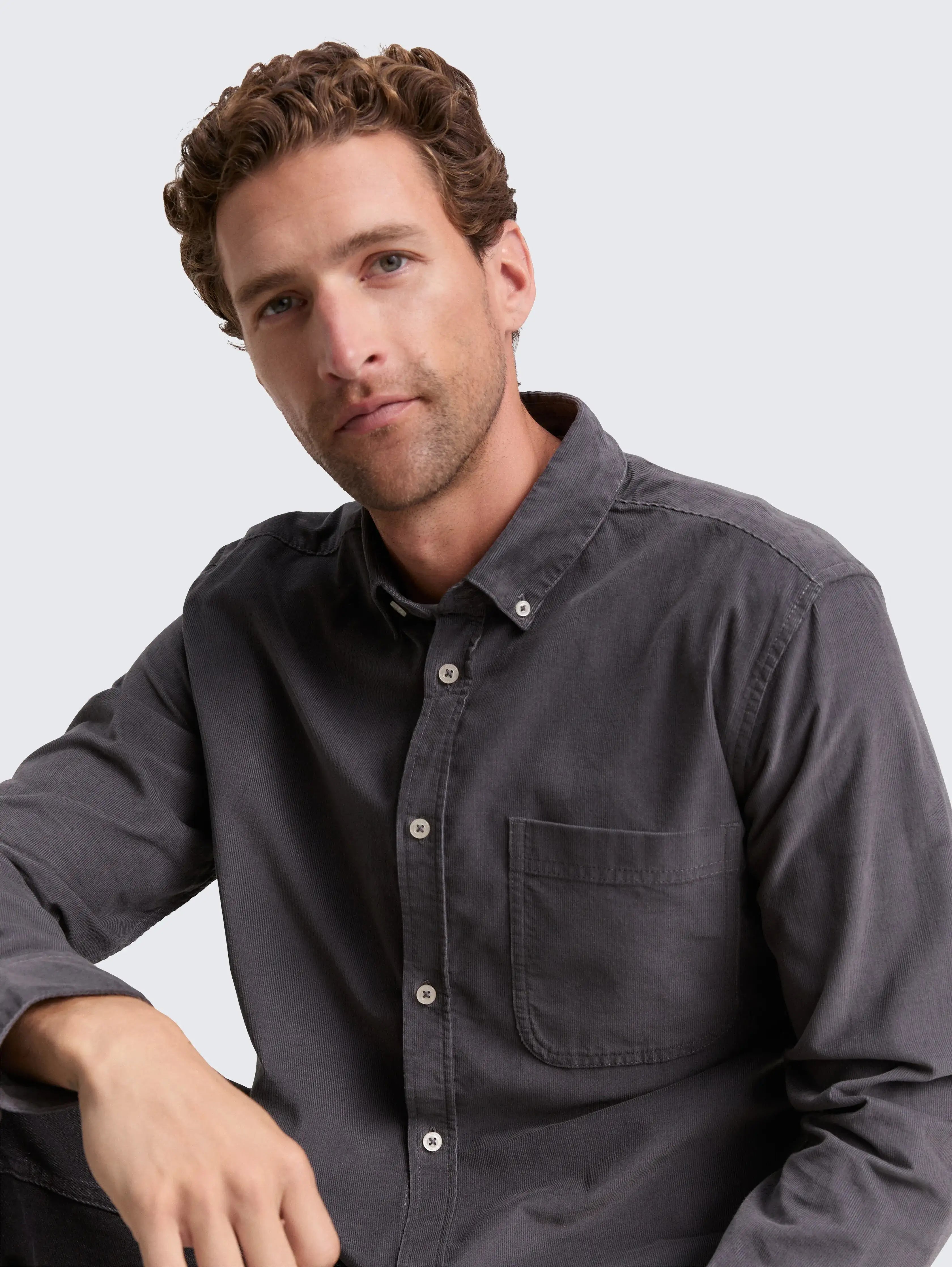 Tom Tailor_0_Regular Fit Corduroy Shirt with Breast Pocket_1047341_38326_05