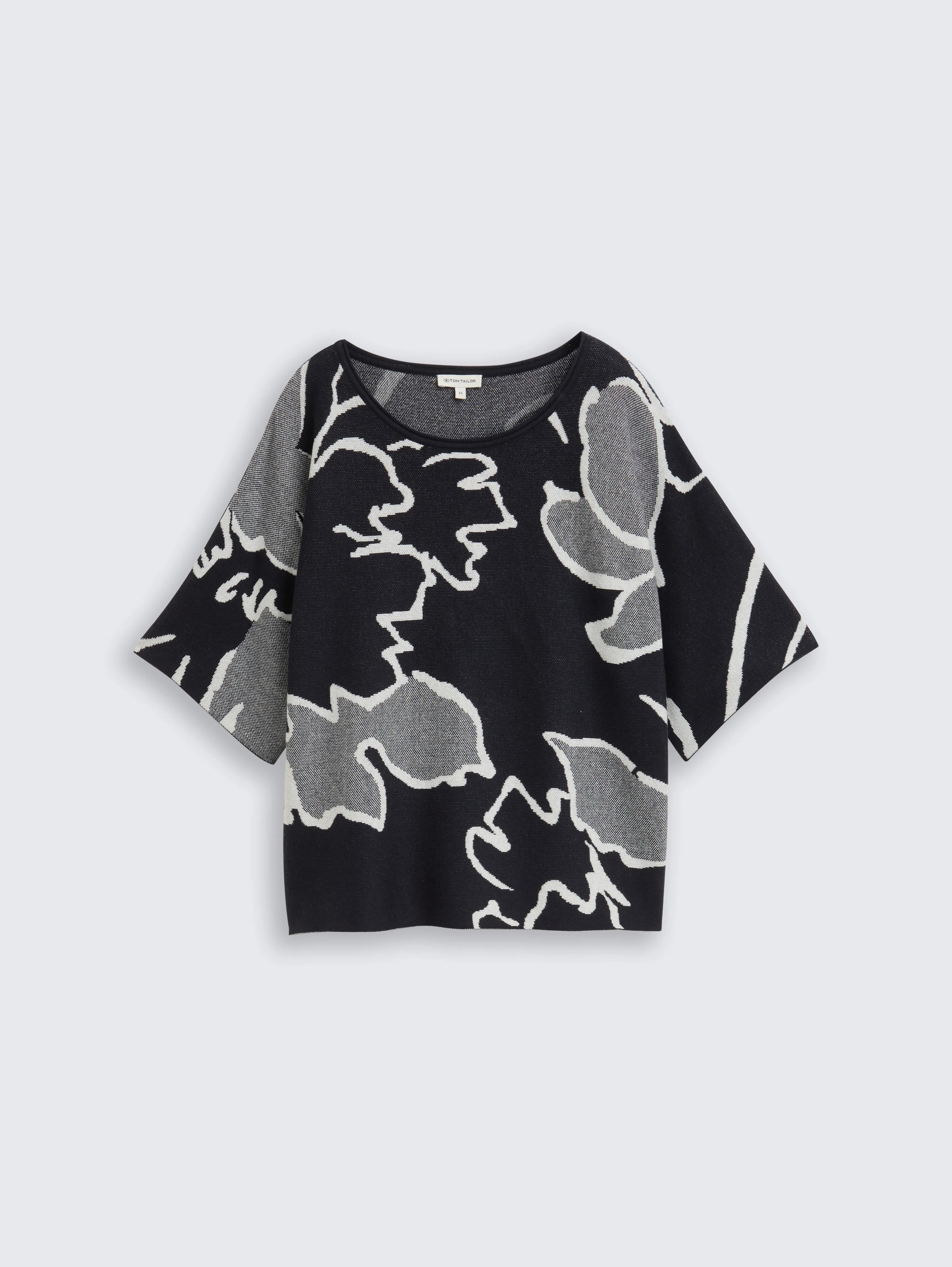 Tom Tailor_0_Loose Fit Knitted Jumper with Pattern_1047684_38709_01
