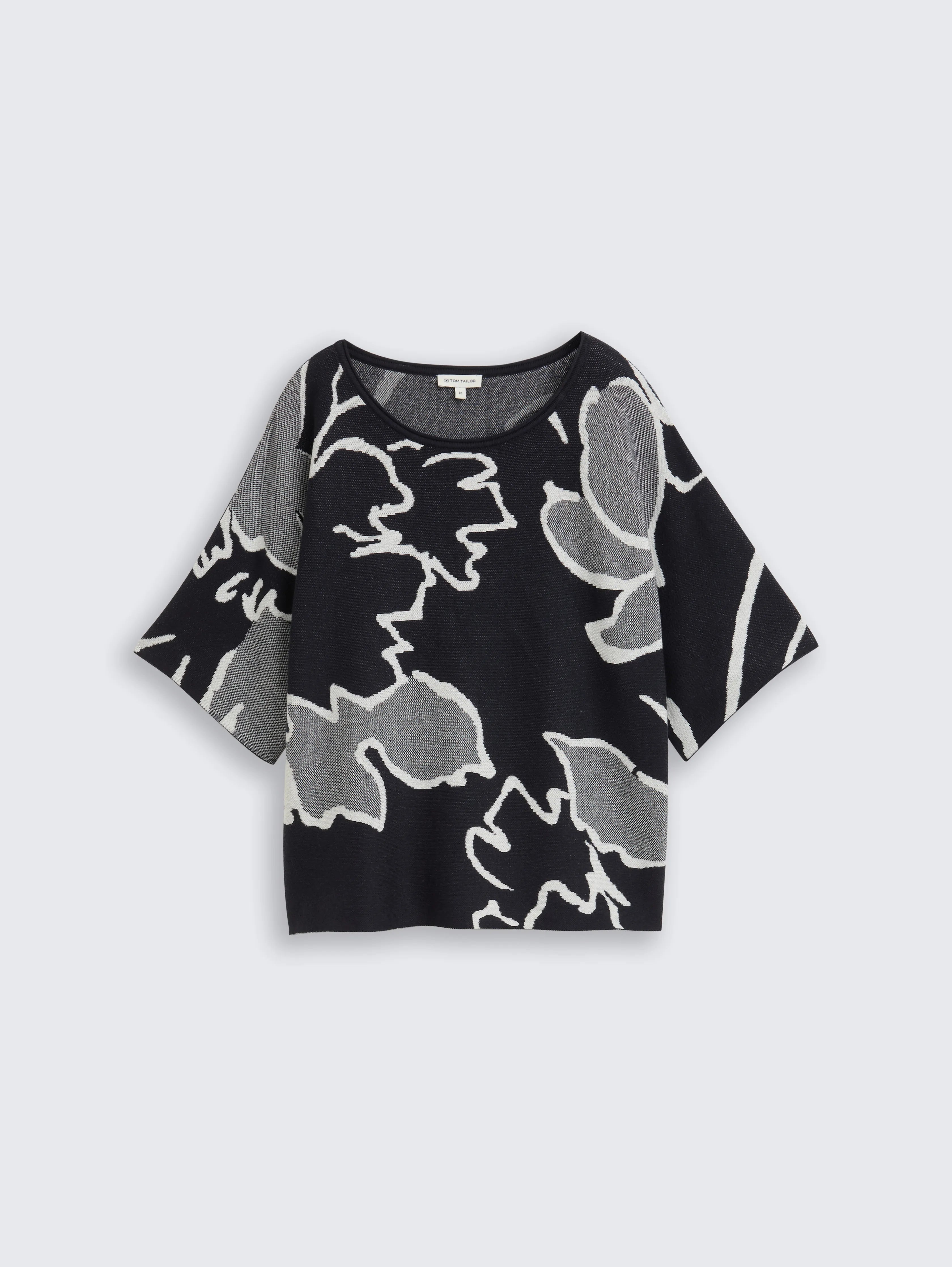 Tom Tailor_0_Loose Fit Knitted Jumper with Pattern_1047684_38709_01