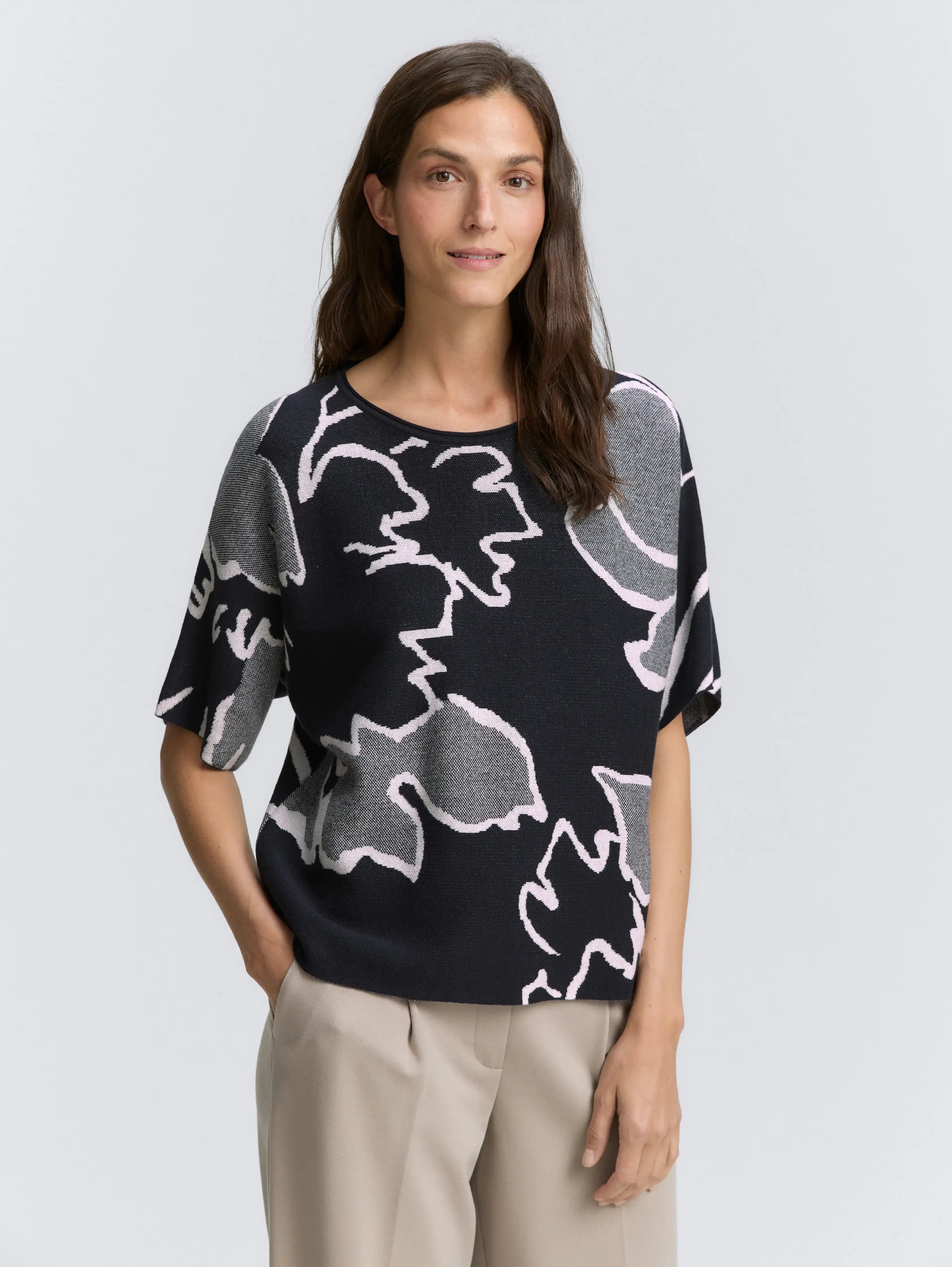 Tom Tailor_0_Loose Fit Knitted Jumper with Pattern_1047684_38709_02