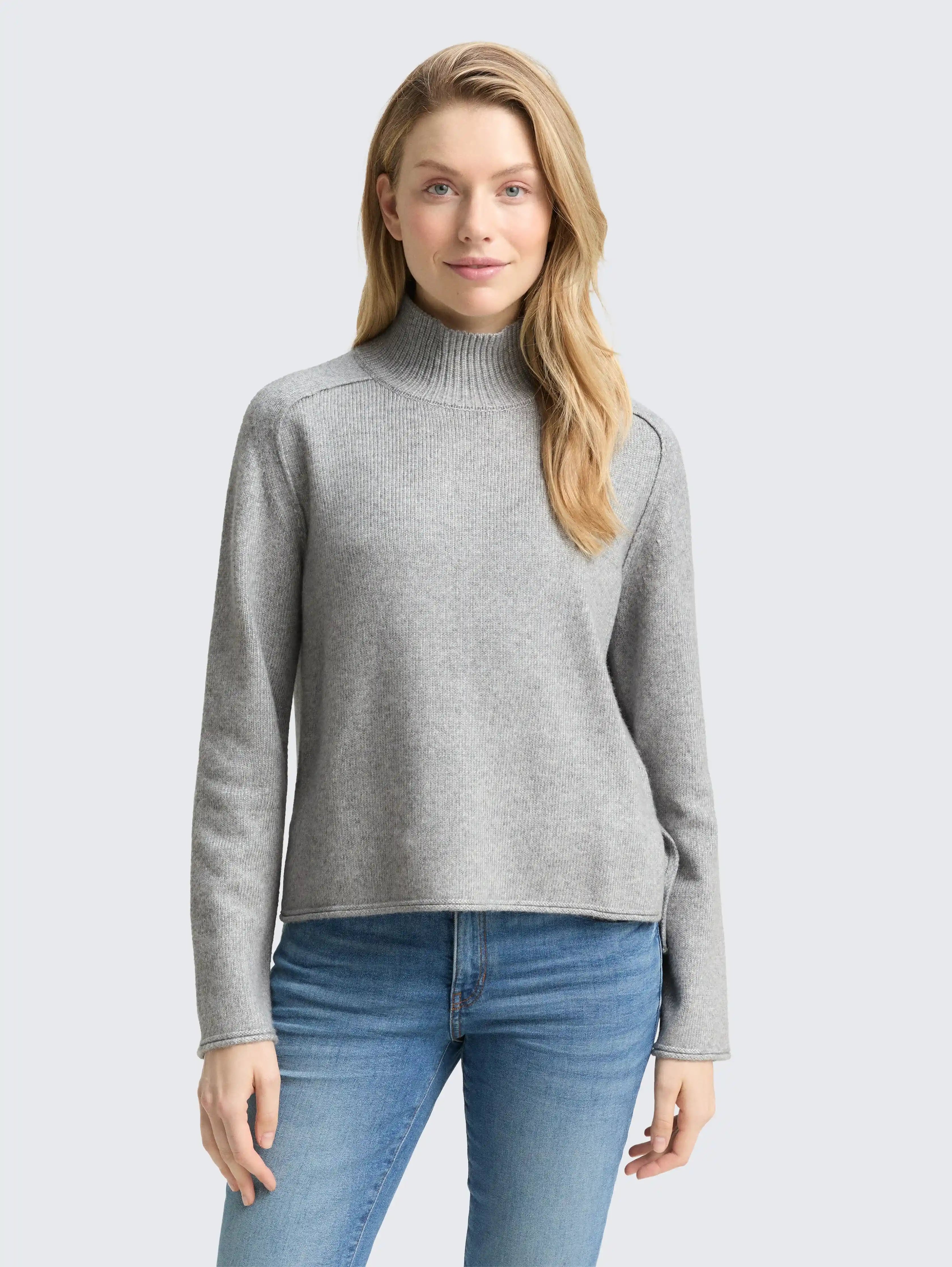 Tom Tailor_0_Loose Fit Knitted Jumper with Stand-Up Collar_1047703_21373_02