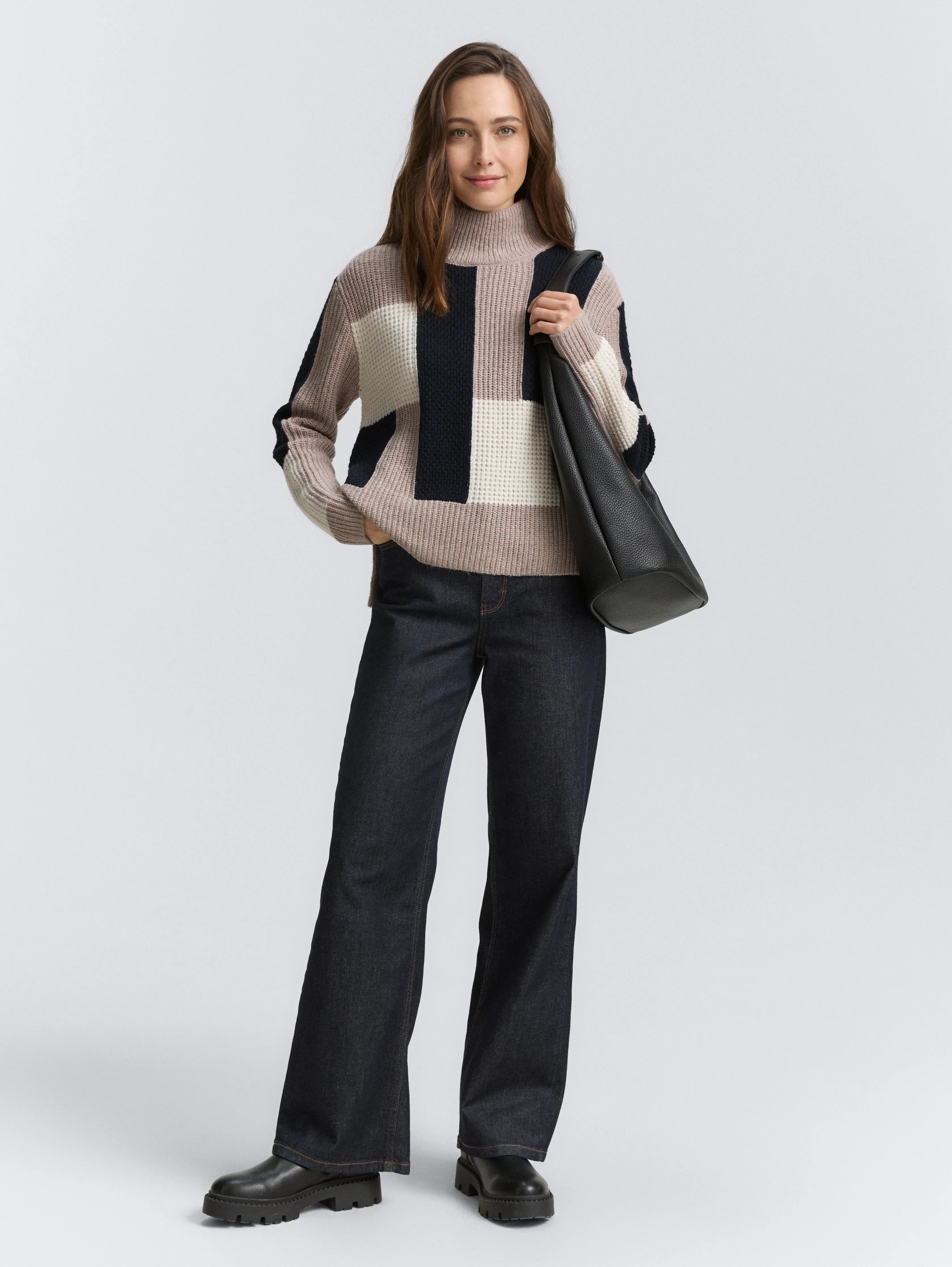 Tom Tailor_0_Loose Fit Knitted Jumper with Colour Blocking_1047706_38717_03