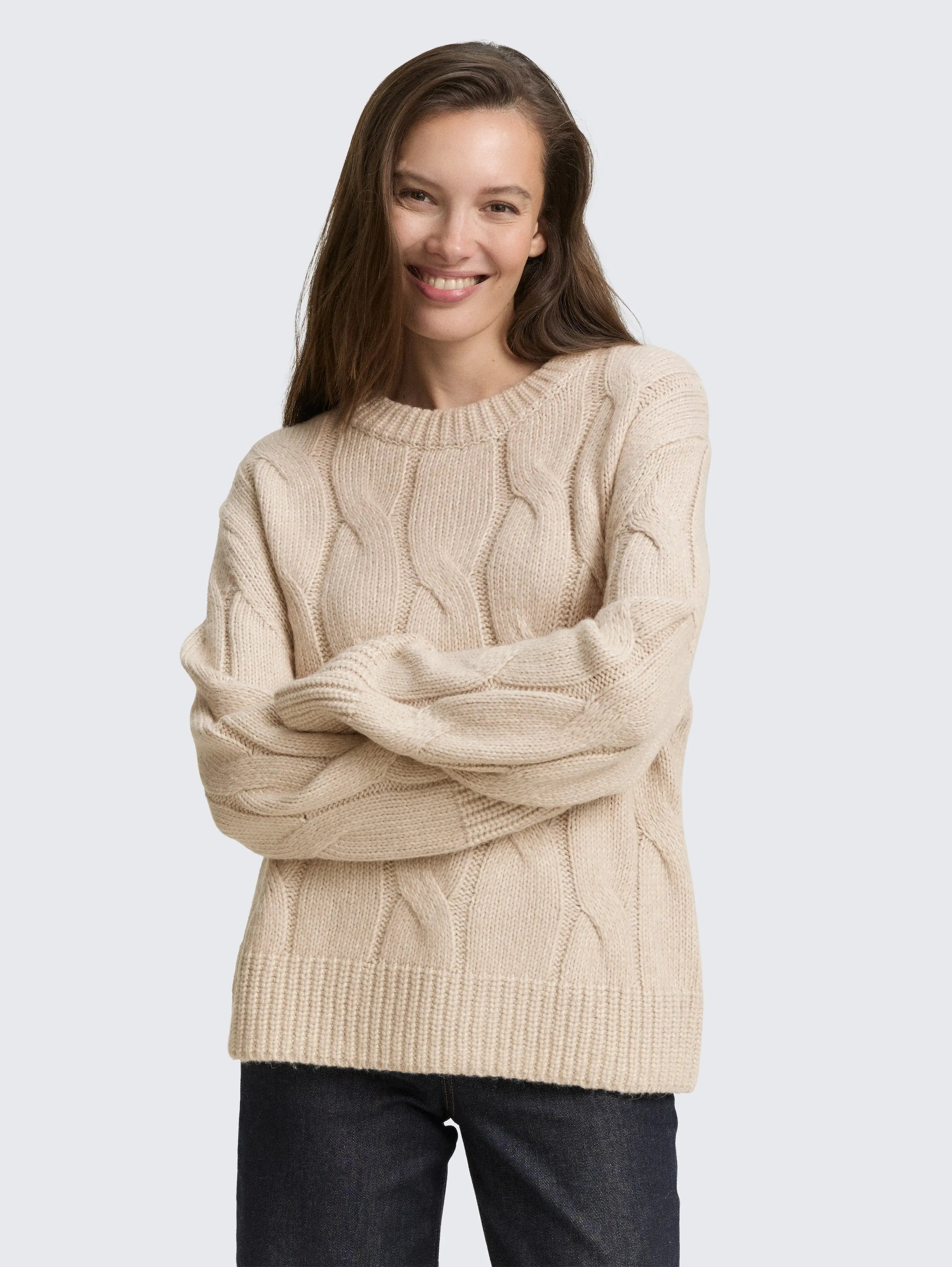 Tom Tailor_0_Loose Fit Knitted Jumper with Cable Pattern_1047709_38330_02