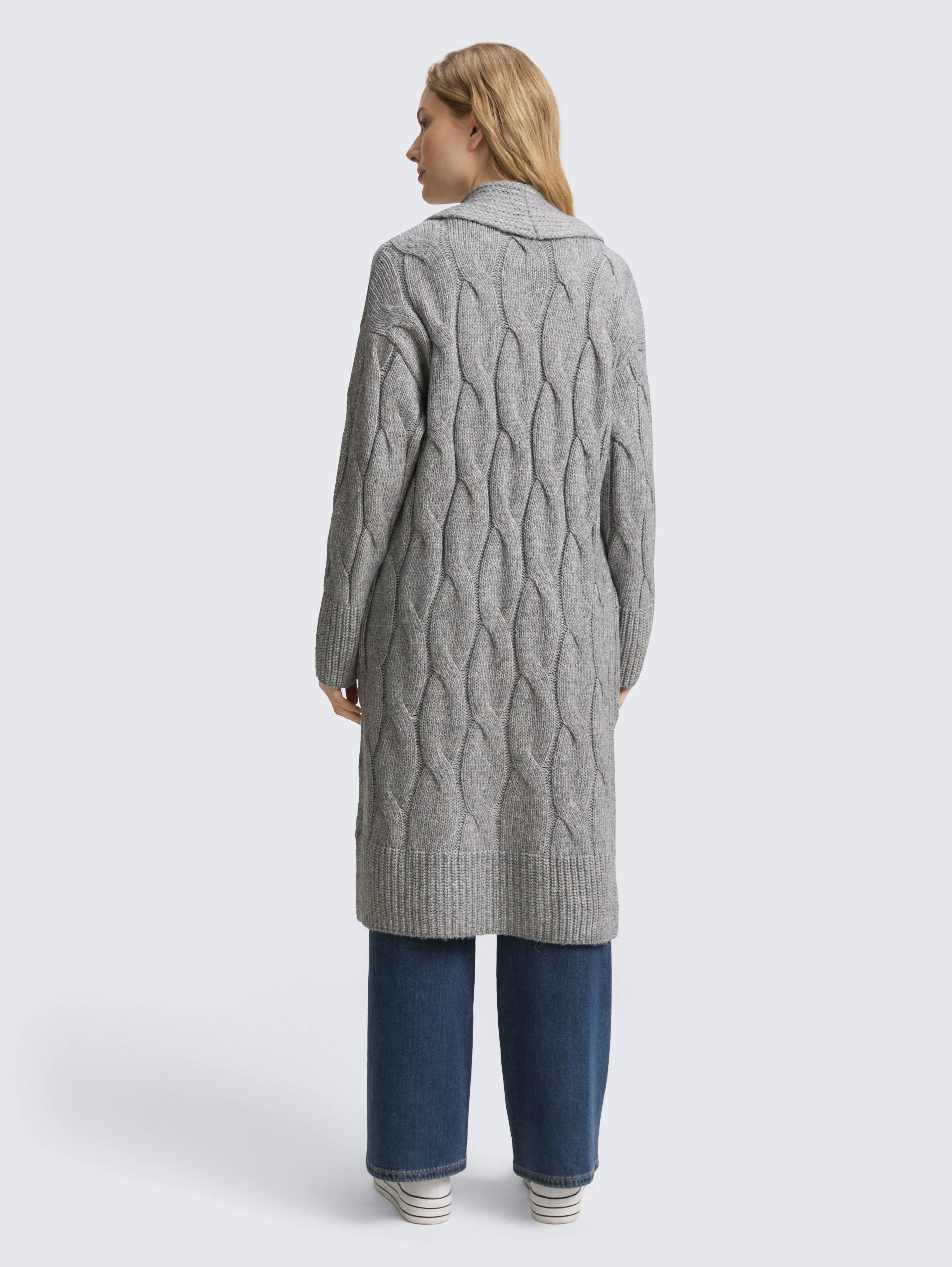 Tom Tailor_0_Loose Fit Cardigan with Cable Knit Pattern_1047710_21373_03