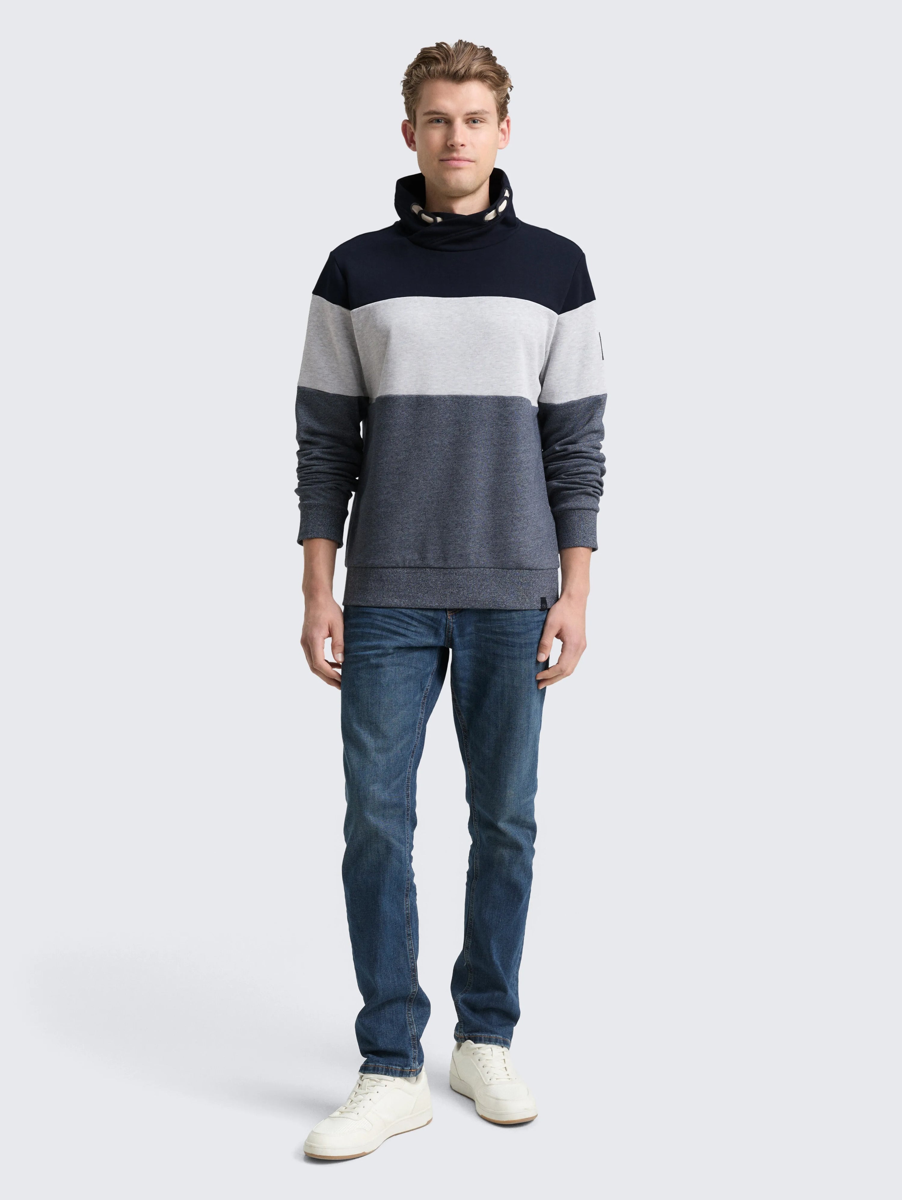 Tom Tailor_Red_Snood Colour-Block Sweatshirt_1047771_19932_01