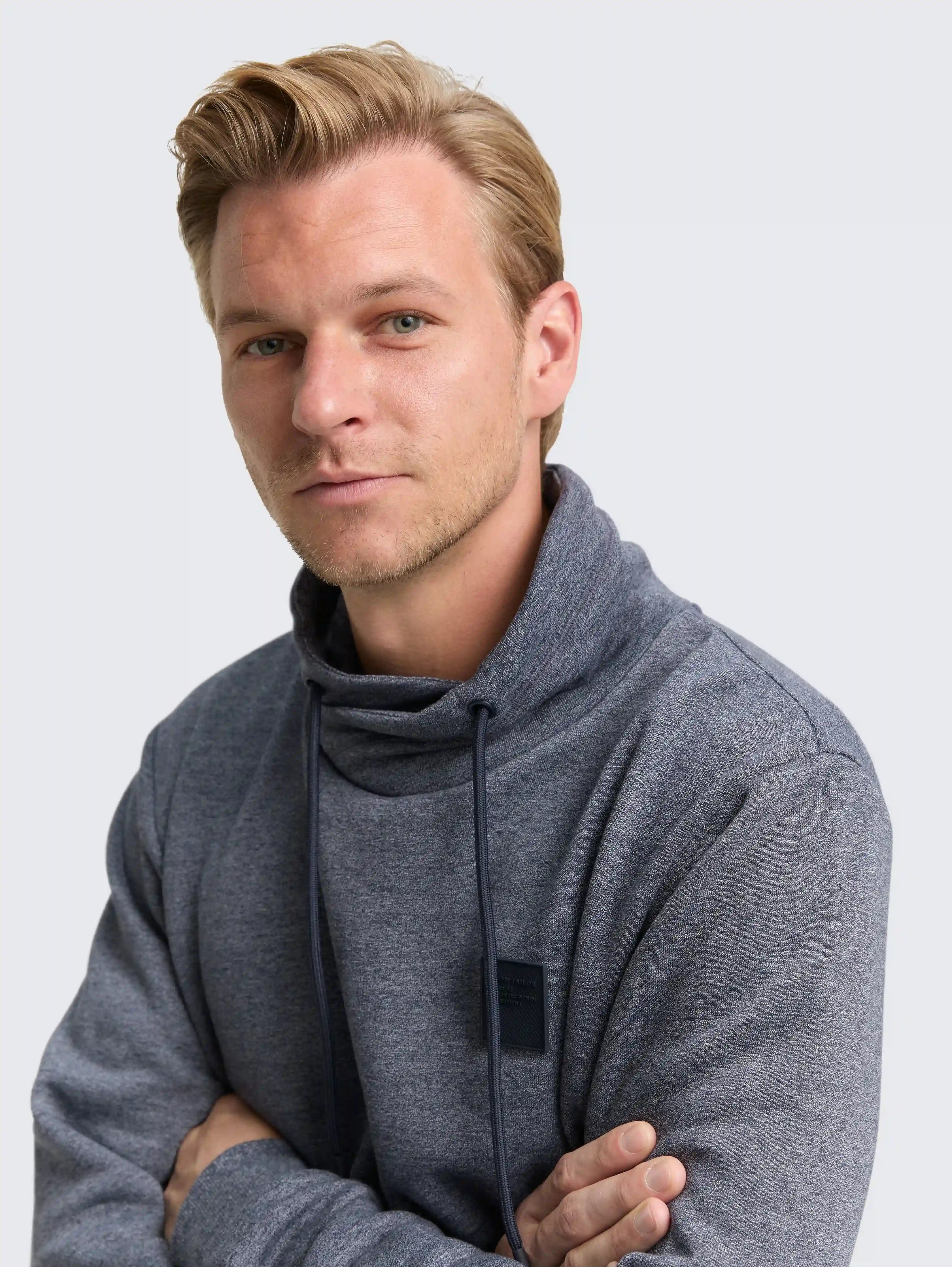 Tom Tailor_0_Snood Sweatshirt in a Melange Look_1047805_19932_05