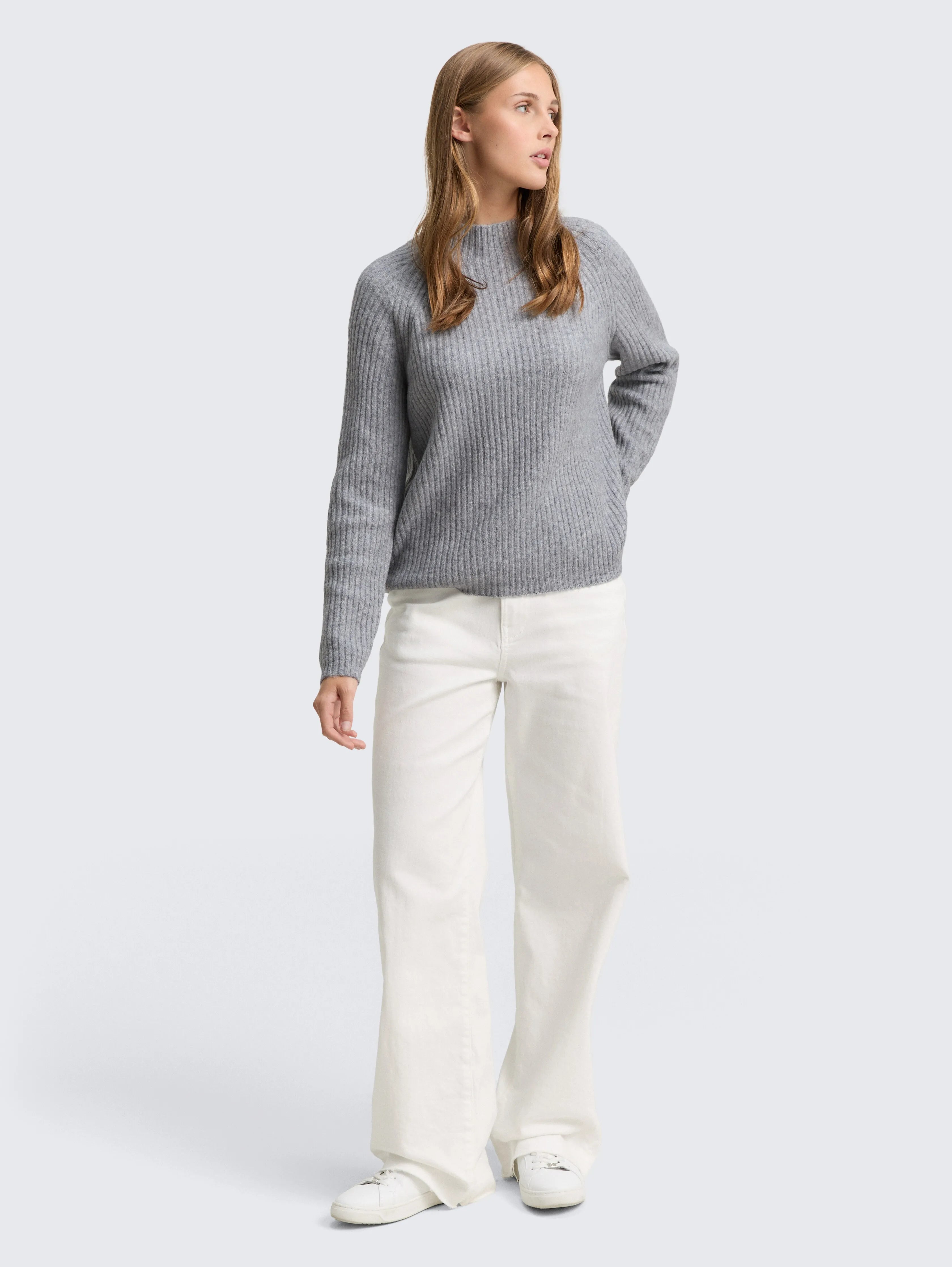 Tom Tailor_0_Relaxed Fit Knitted Jumper with Stand-Up Collar_1047895_10658_01