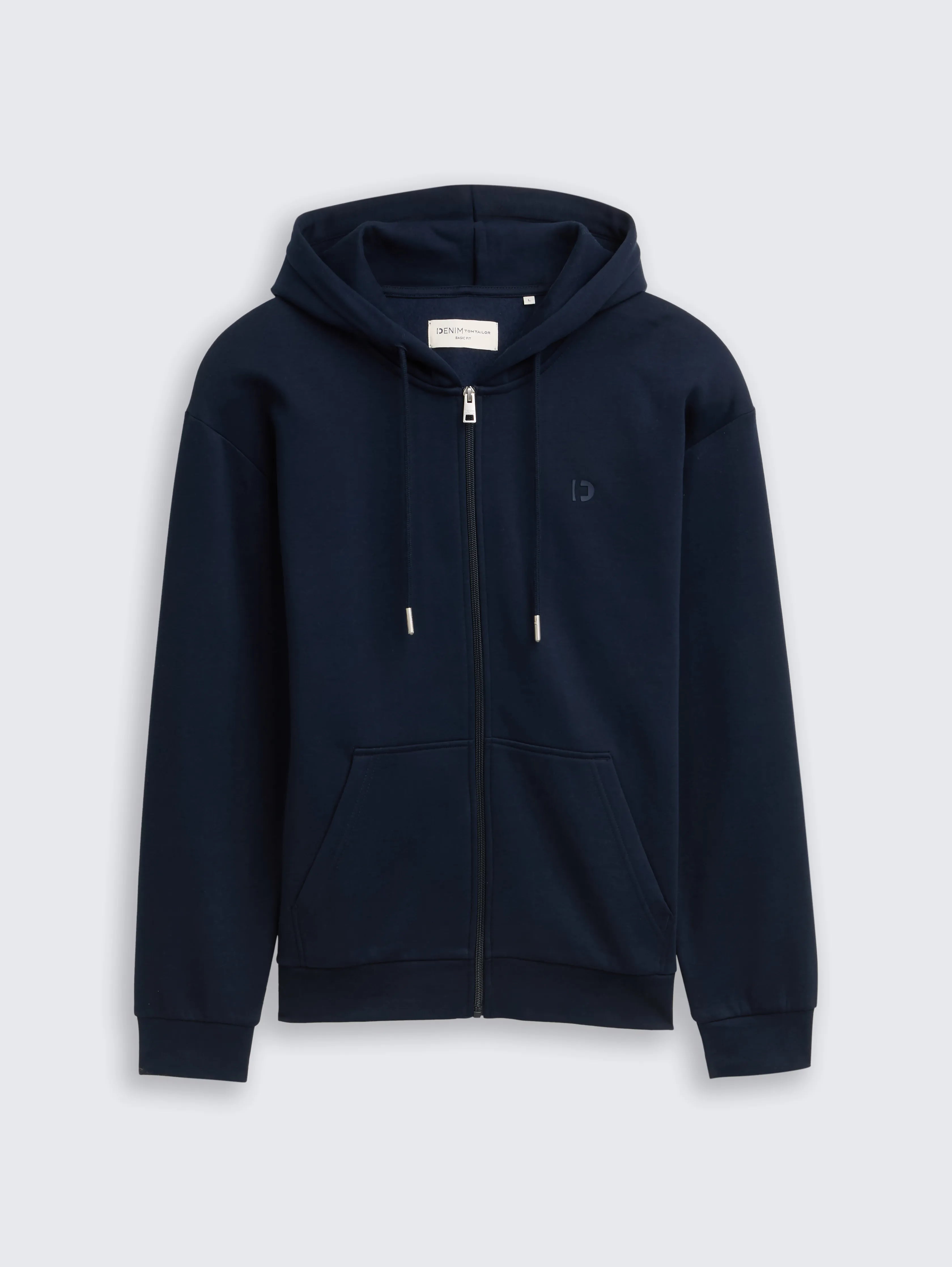 Tom Tailor_0_Hoodie Sweatshirt Jacket with Logo Print_1048078_10668_01