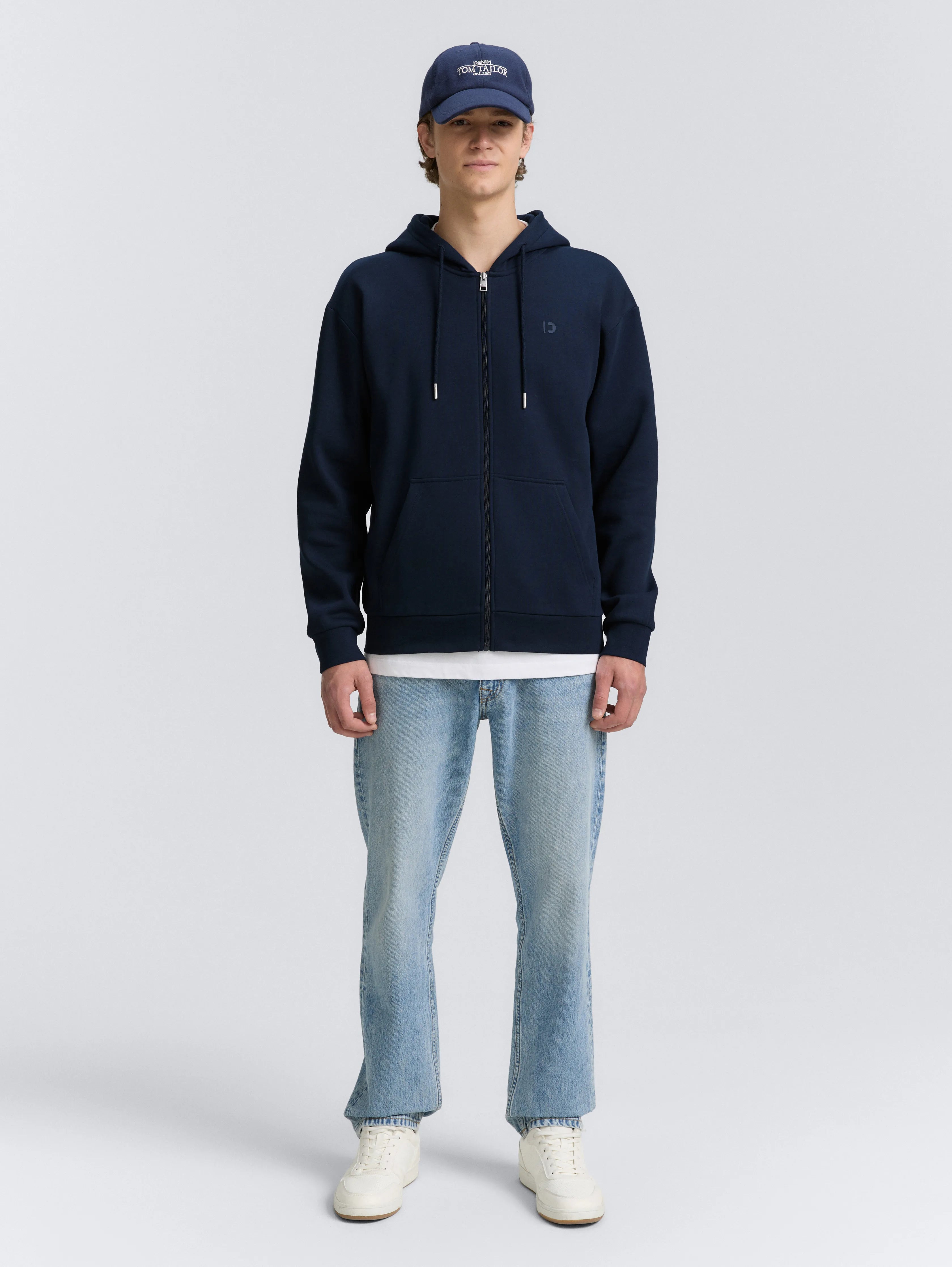 Tom Tailor_0_Hoodie Sweatshirt Jacket with Logo Print_1048078_10668_03