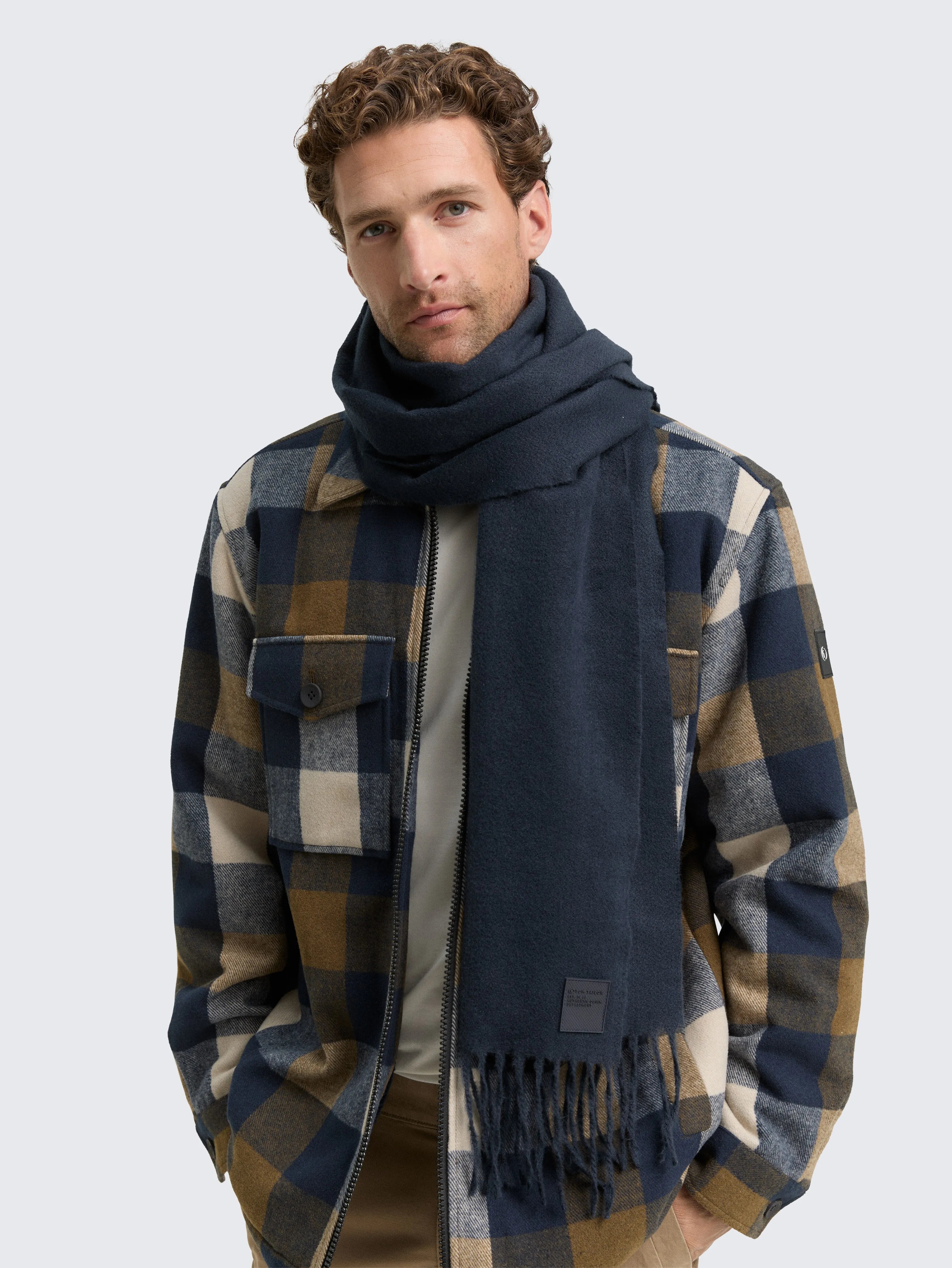 Tom Tailor_Blue_Scarf with Fringes_1048085_19024_01