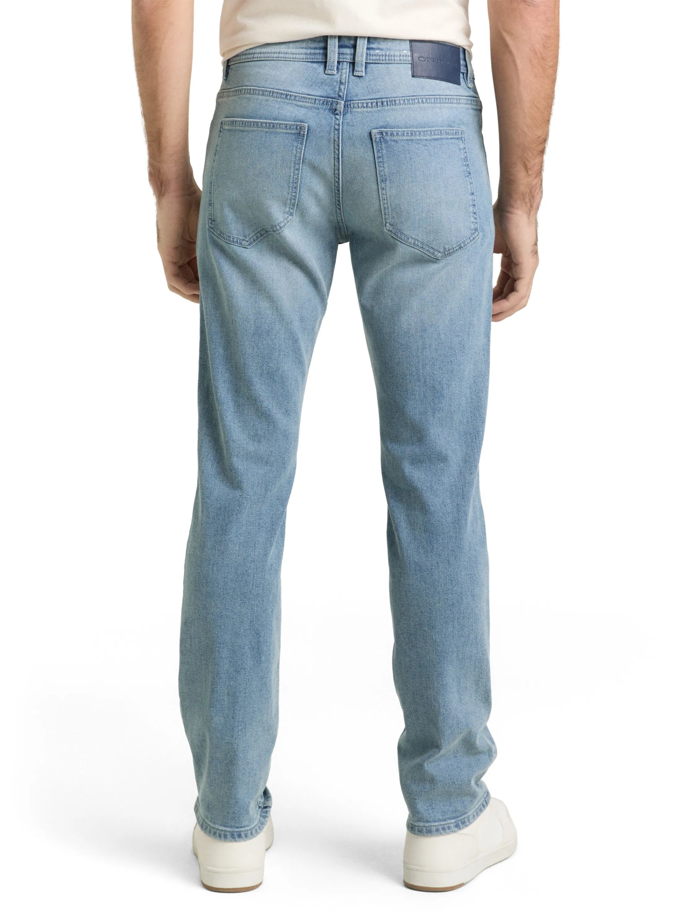 Tom Tailor Used Light Stone Blue Denim Men Ttjosh Regular Slim Jeans SKU: 1048363_10118 Image 02