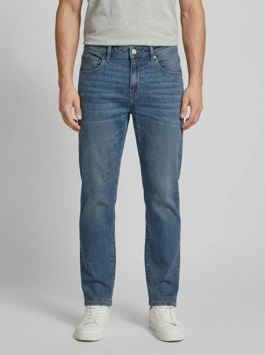 Tom Tailor Used Mid Stone Blue Denim Men Ttjosh Regular Slim Jeans SKU: 1048363_10119 Image 00