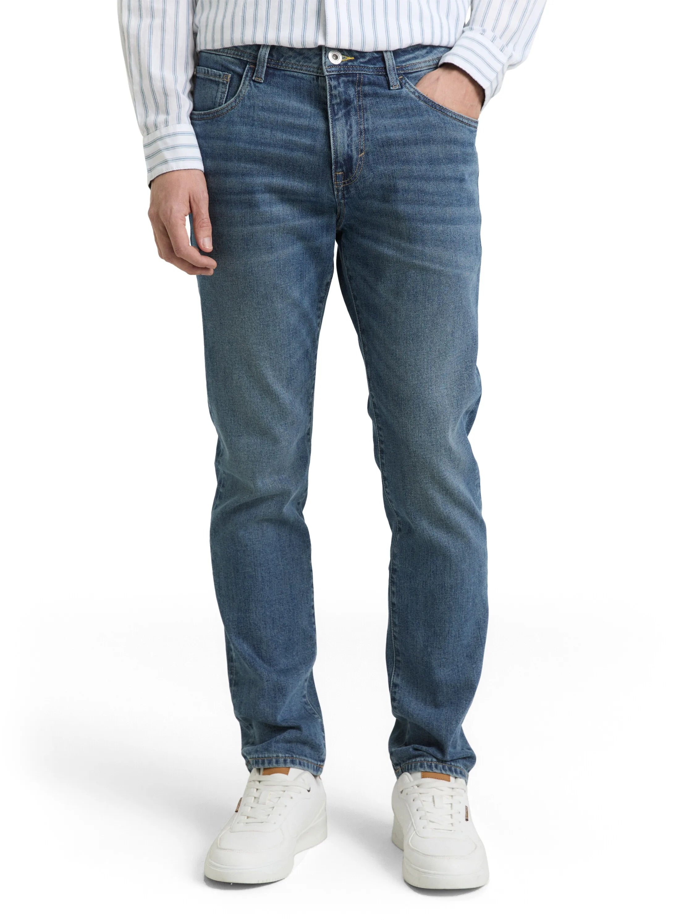 Tom Tailor Used Mid Stone Blue Denim Men Ttjosh Regular Slim Jeans SKU: 1048363_10119 Image 01