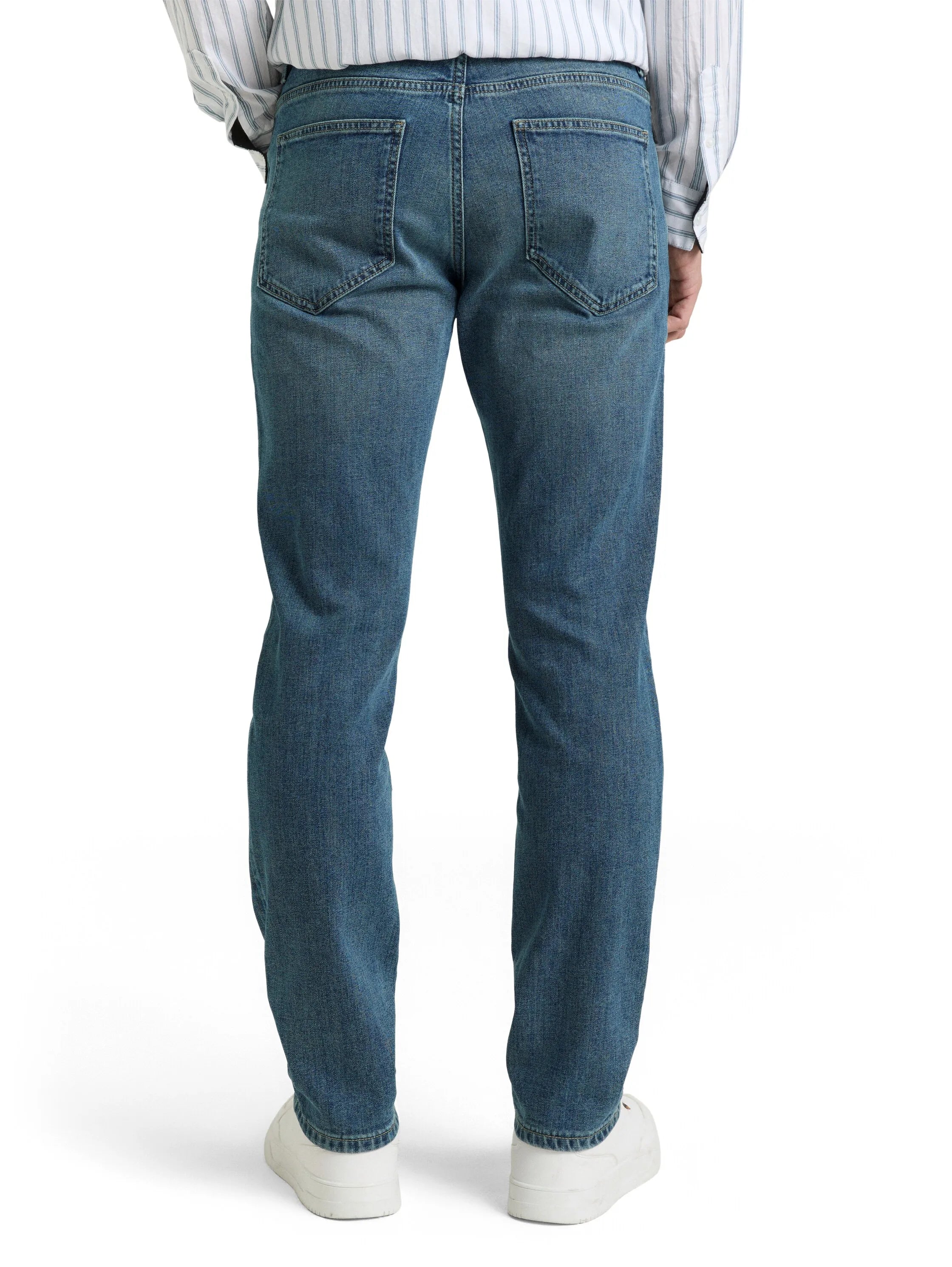 Tom Tailor Used Mid Stone Blue Denim Men Ttjosh Regular Slim Jeans SKU: 1048363_10119 Image 02
