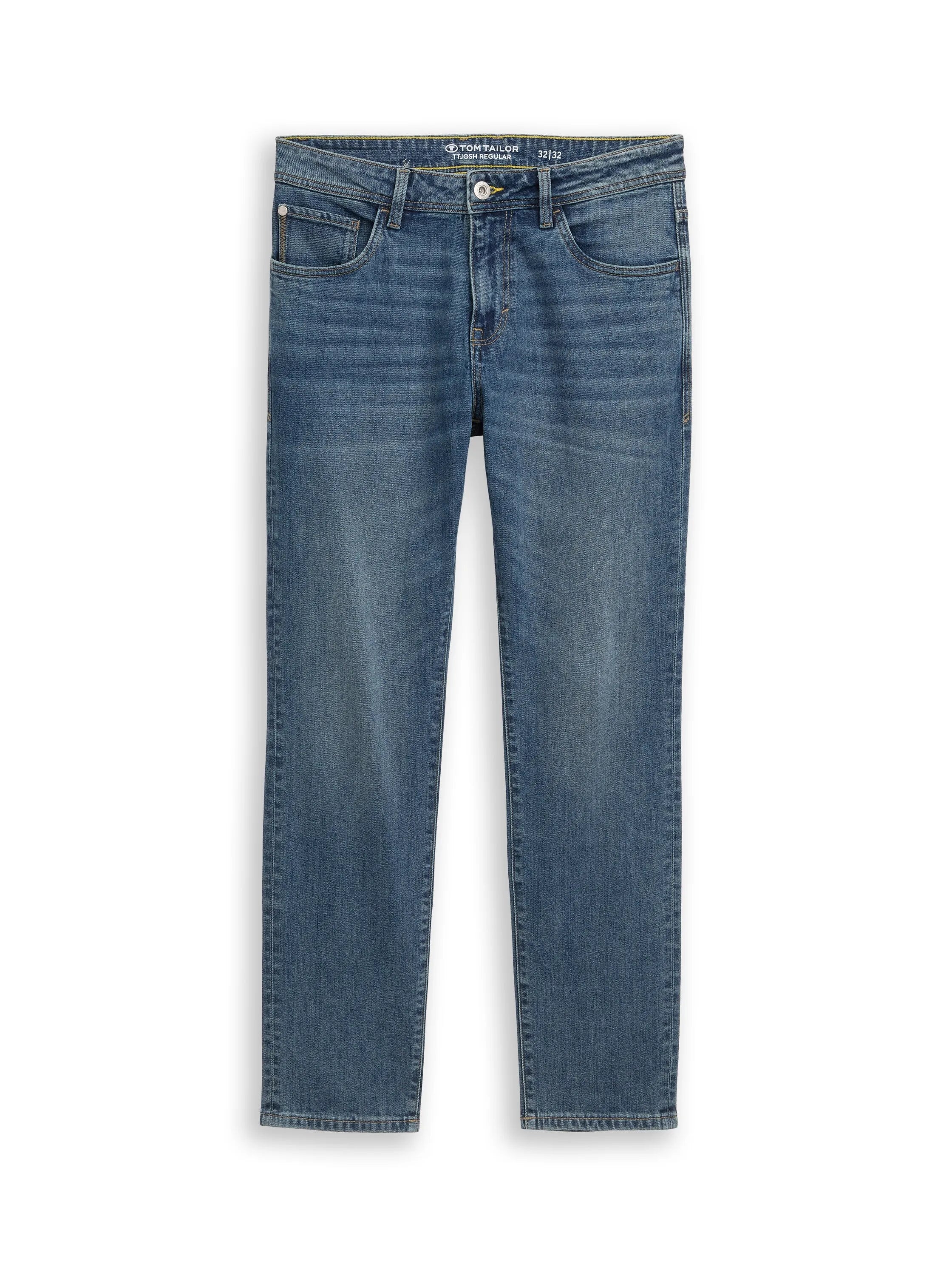 Tom Tailor Used Mid Stone Blue Denim Men Ttjosh Regular Slim Jeans SKU: 1048363_10119 Image 06
