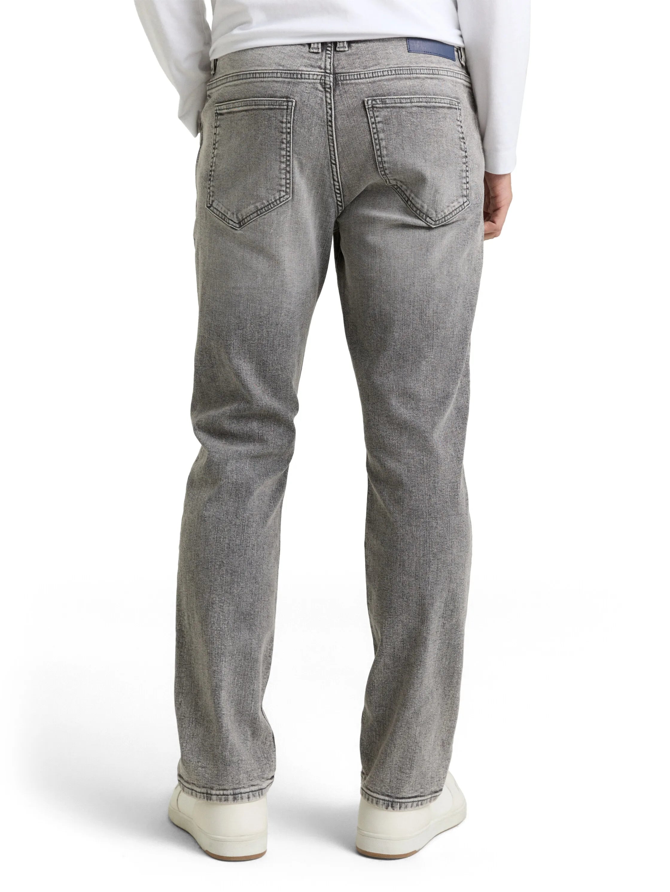 Tom Tailor Used Light Stone Grey Denim Men Ttjosh Regular Slim Jeans SKU: 1048363_10218 Image 02