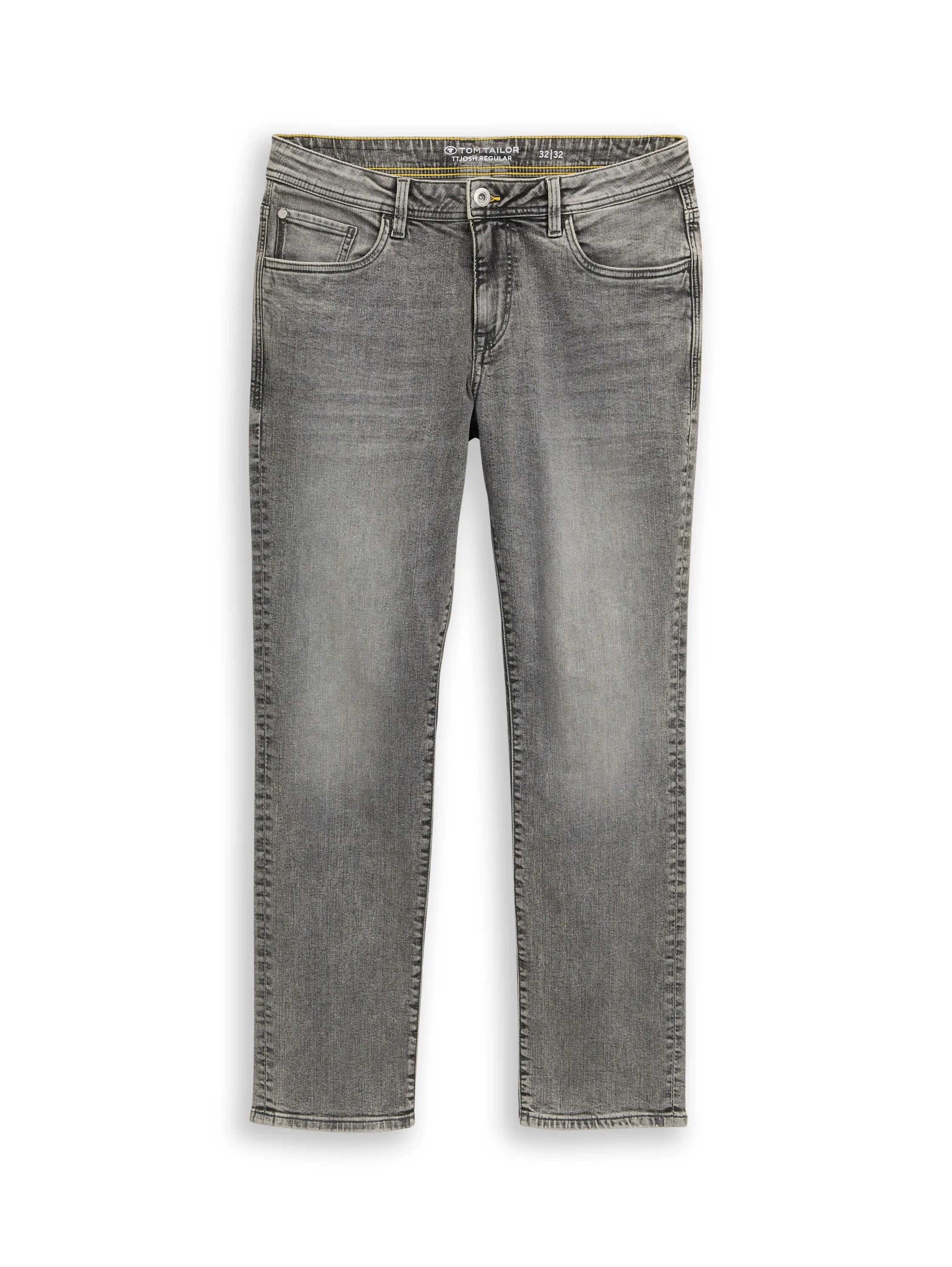 Tom Tailor Used Light Stone Grey Denim Men Ttjosh Regular Slim Jeans SKU: 1048363_10218 Image 06